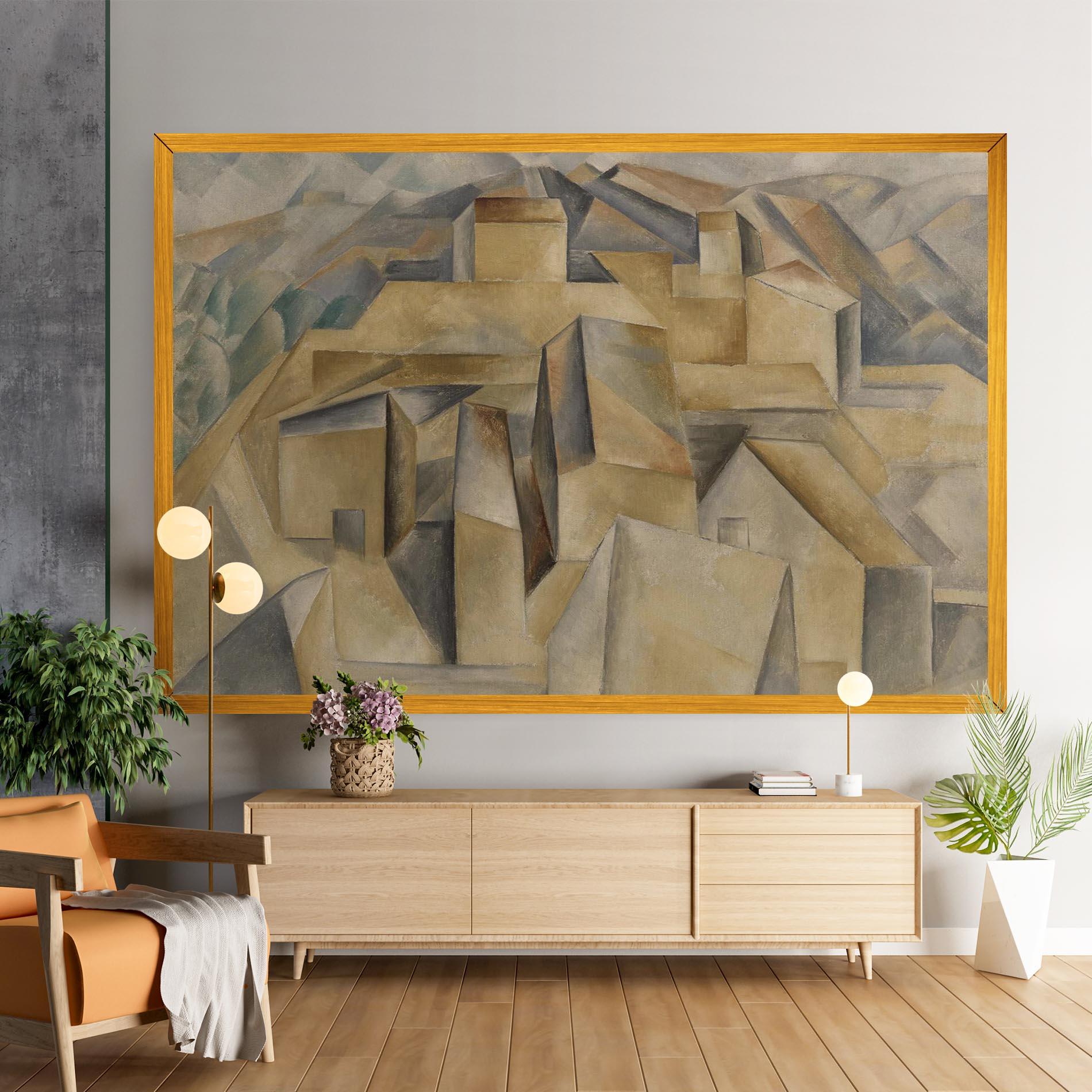 Картина на платно Houses On The Hill mockup 9