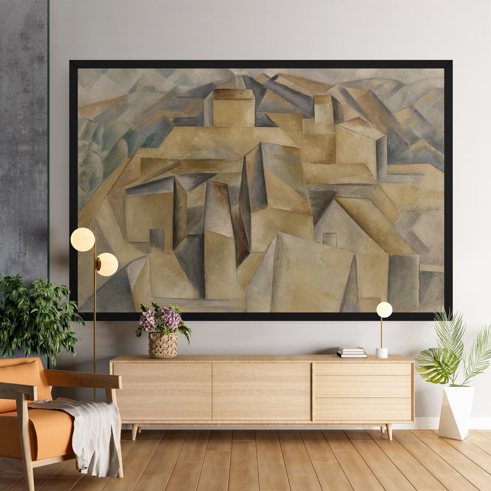 Картина на платно Houses On The Hill mockup 9