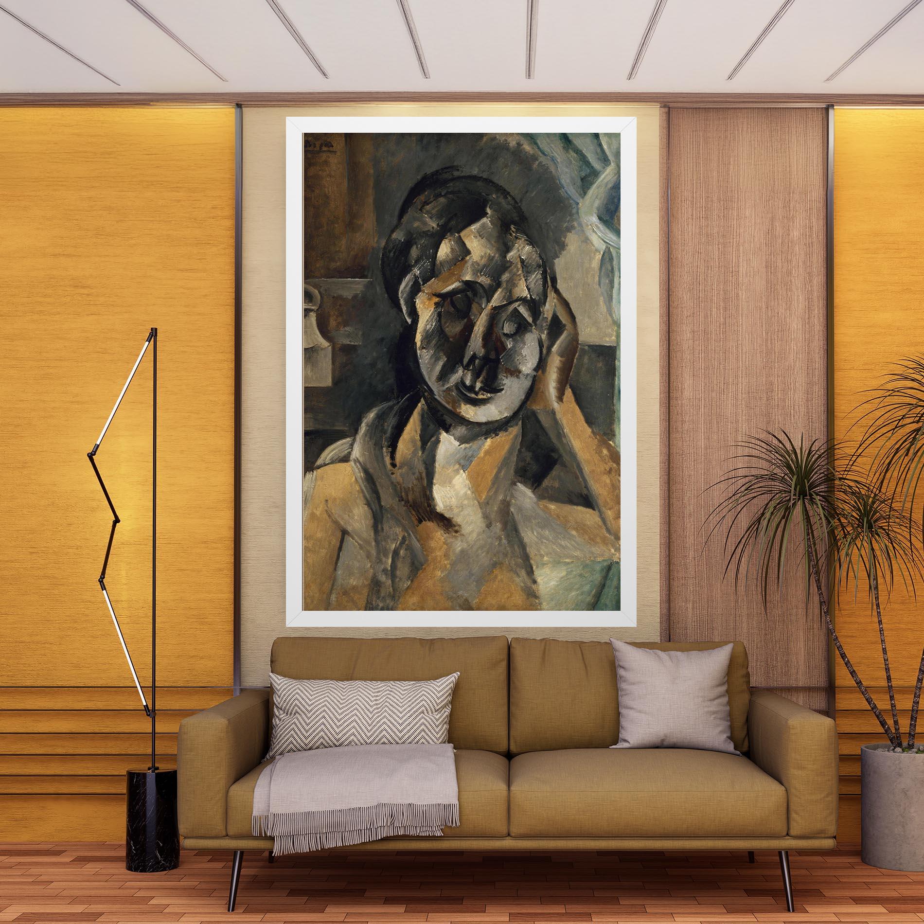 Картина на платно Woman With Mustard mockup 9