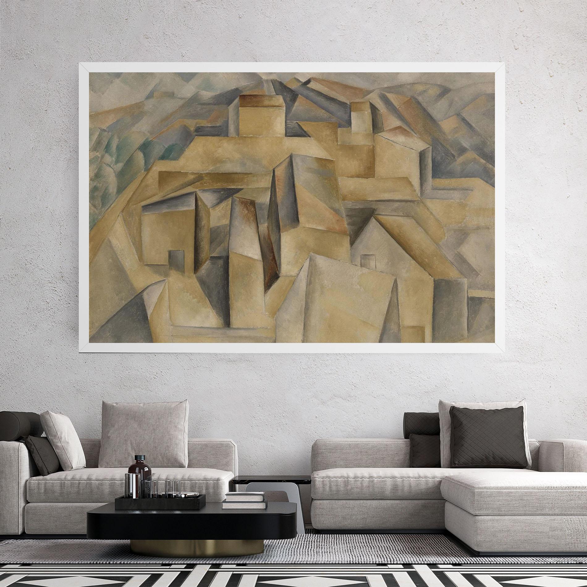 Картина на платно Houses On The Hill mockup 2