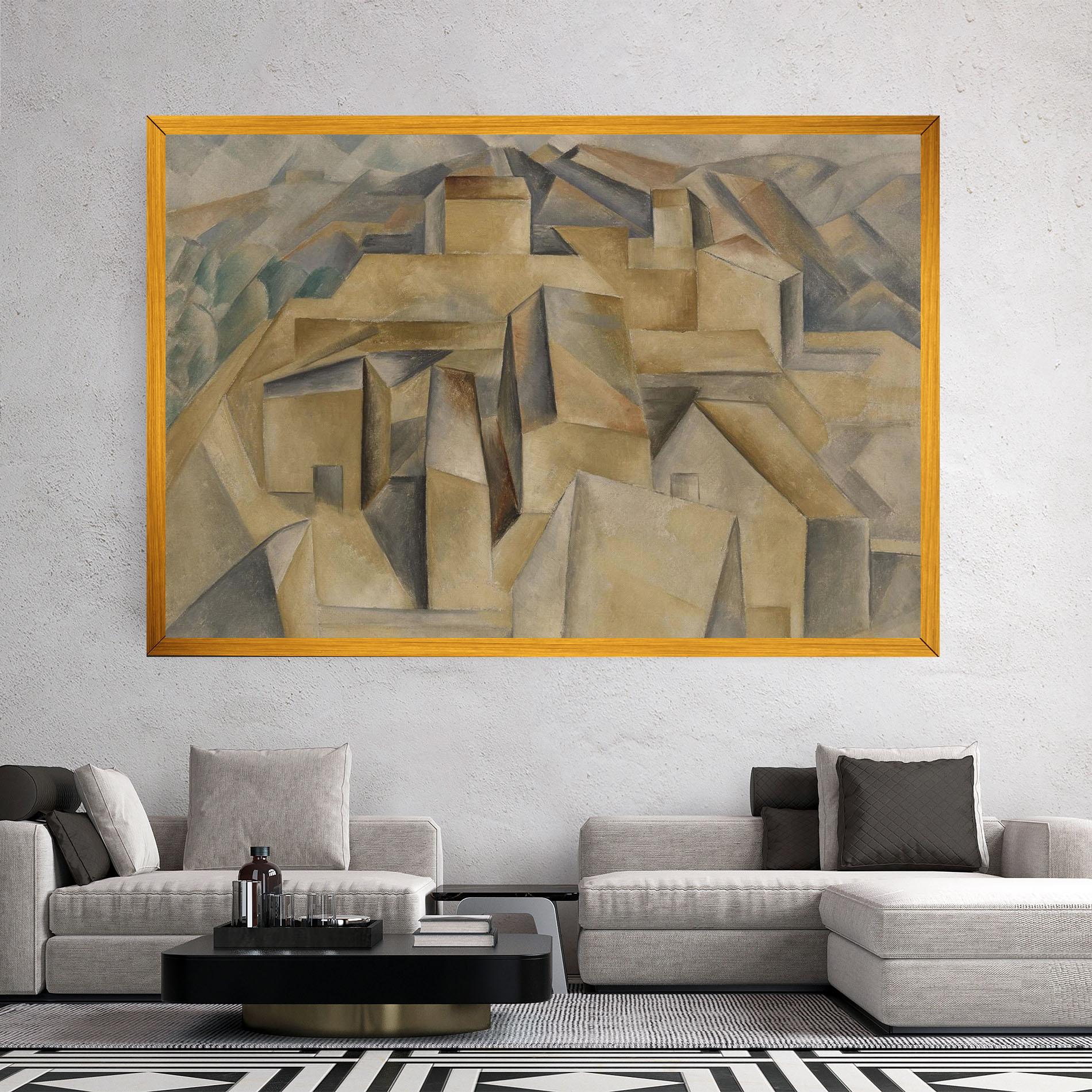 Картина на платно Houses On The Hill mockup 2