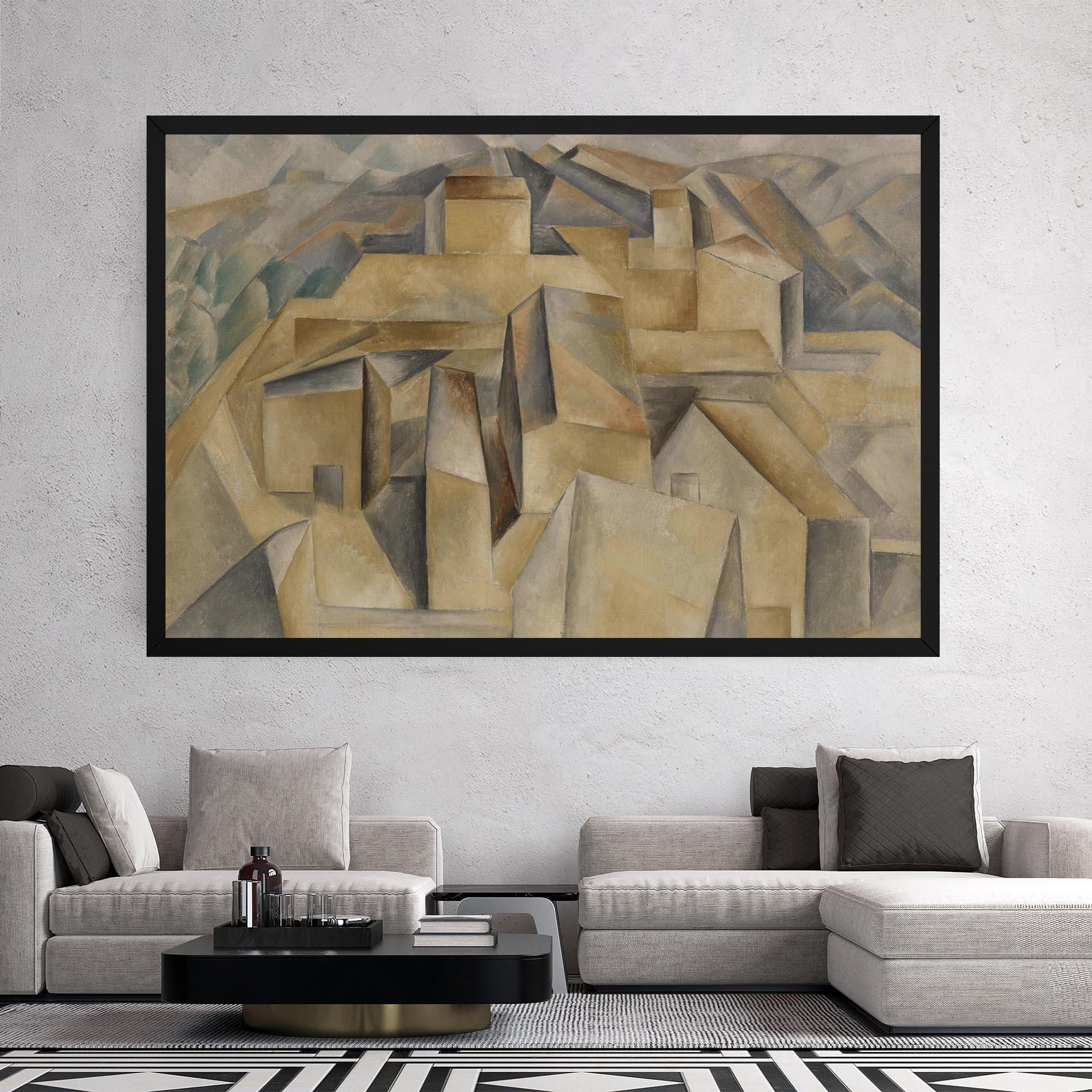 Картина на платно Houses On The Hill mockup 2