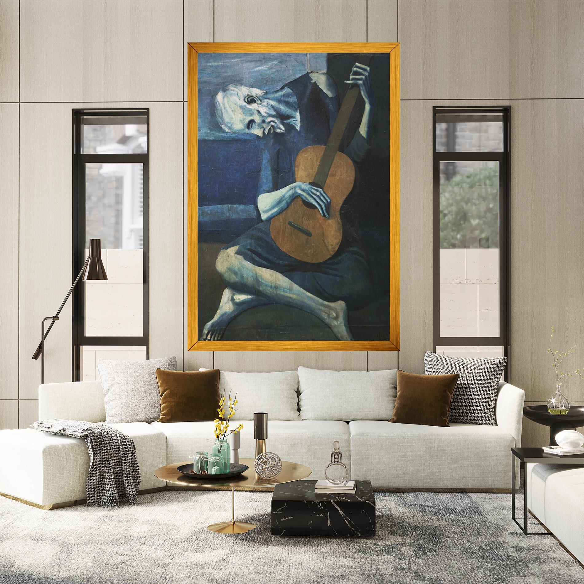 Картина на платно Old Guitarist mockup 2