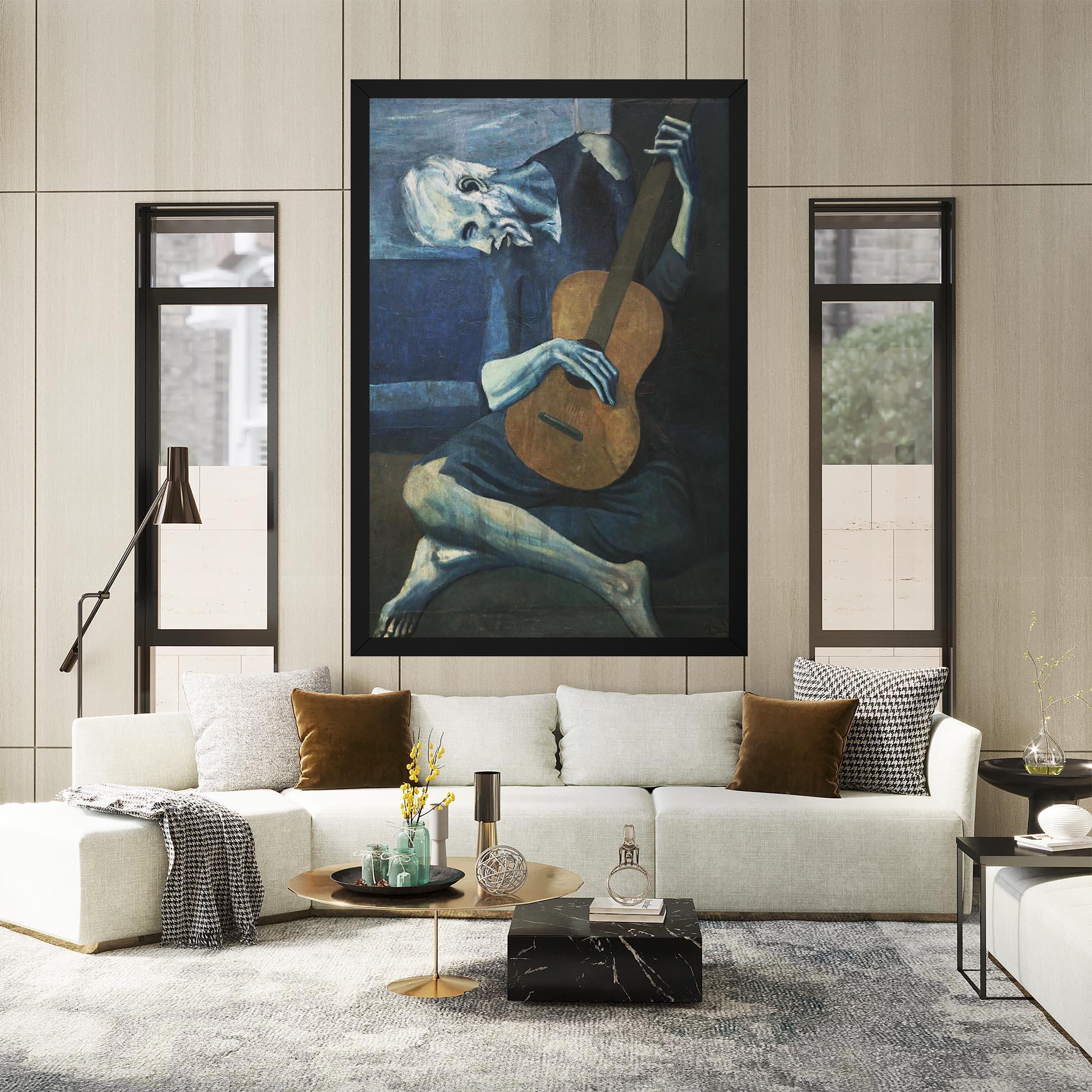 Картина на платно Old Guitarist mockup 2