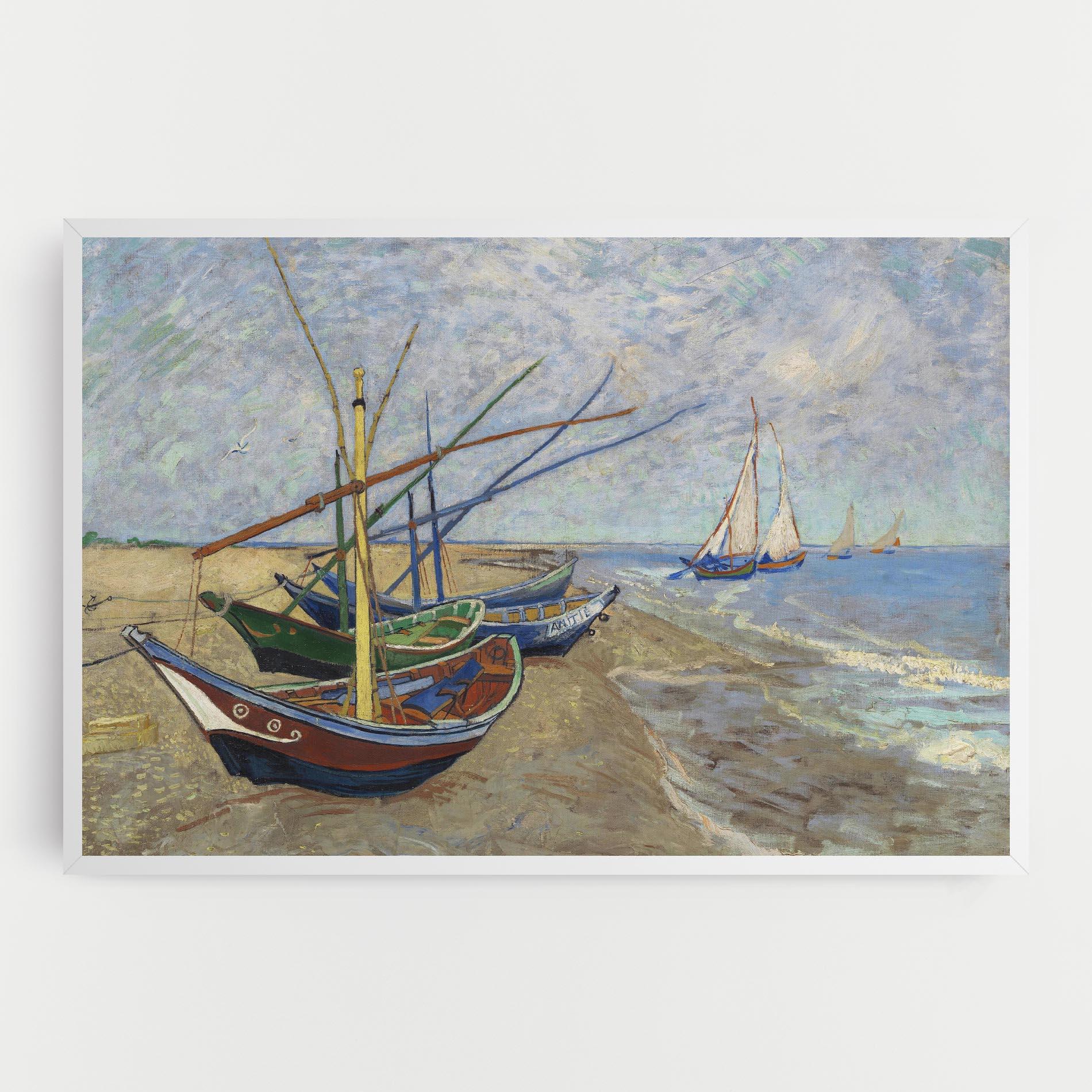 Картина на платно Boats Beach mockup 0