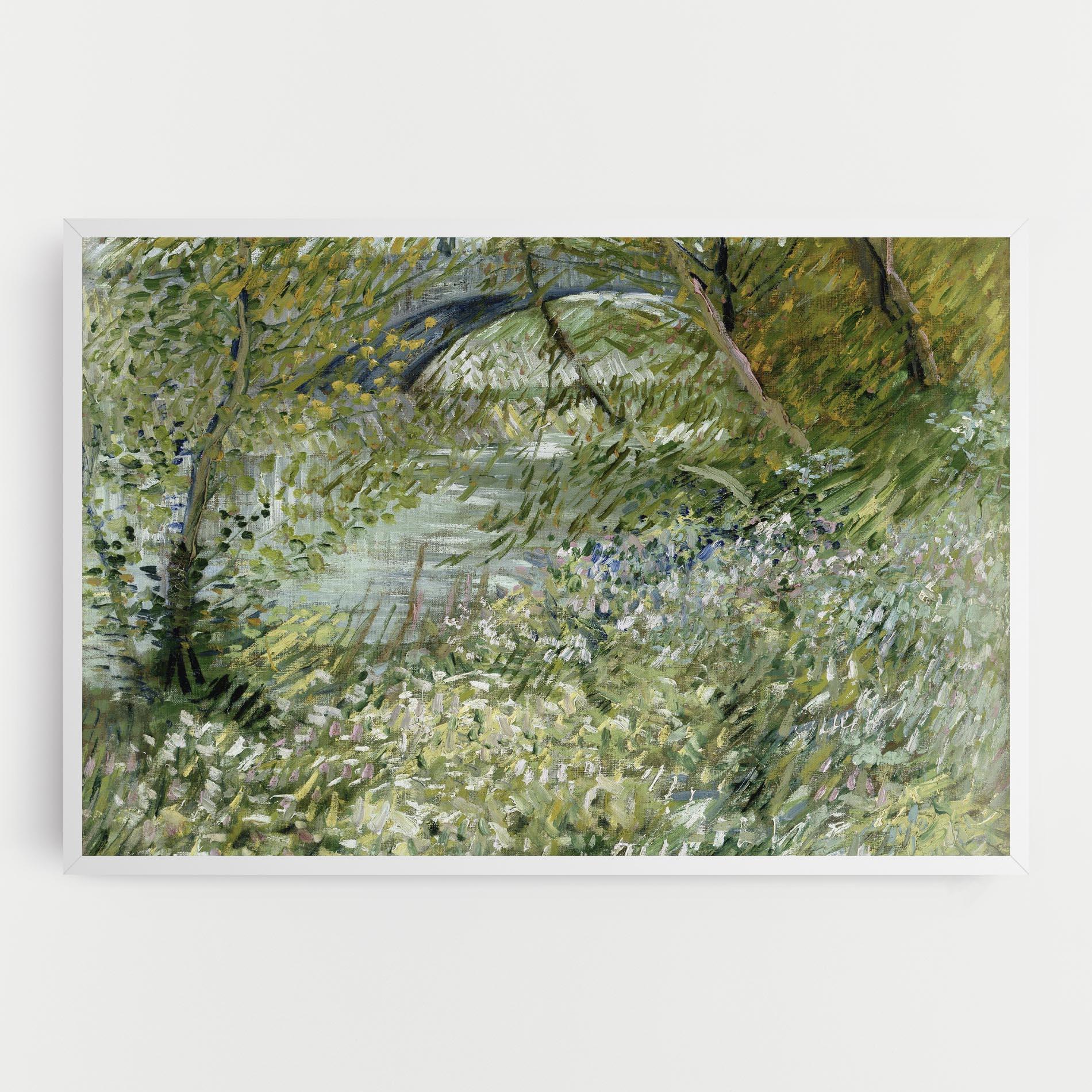 Картина на платно River Bank Springtime mockup 0
