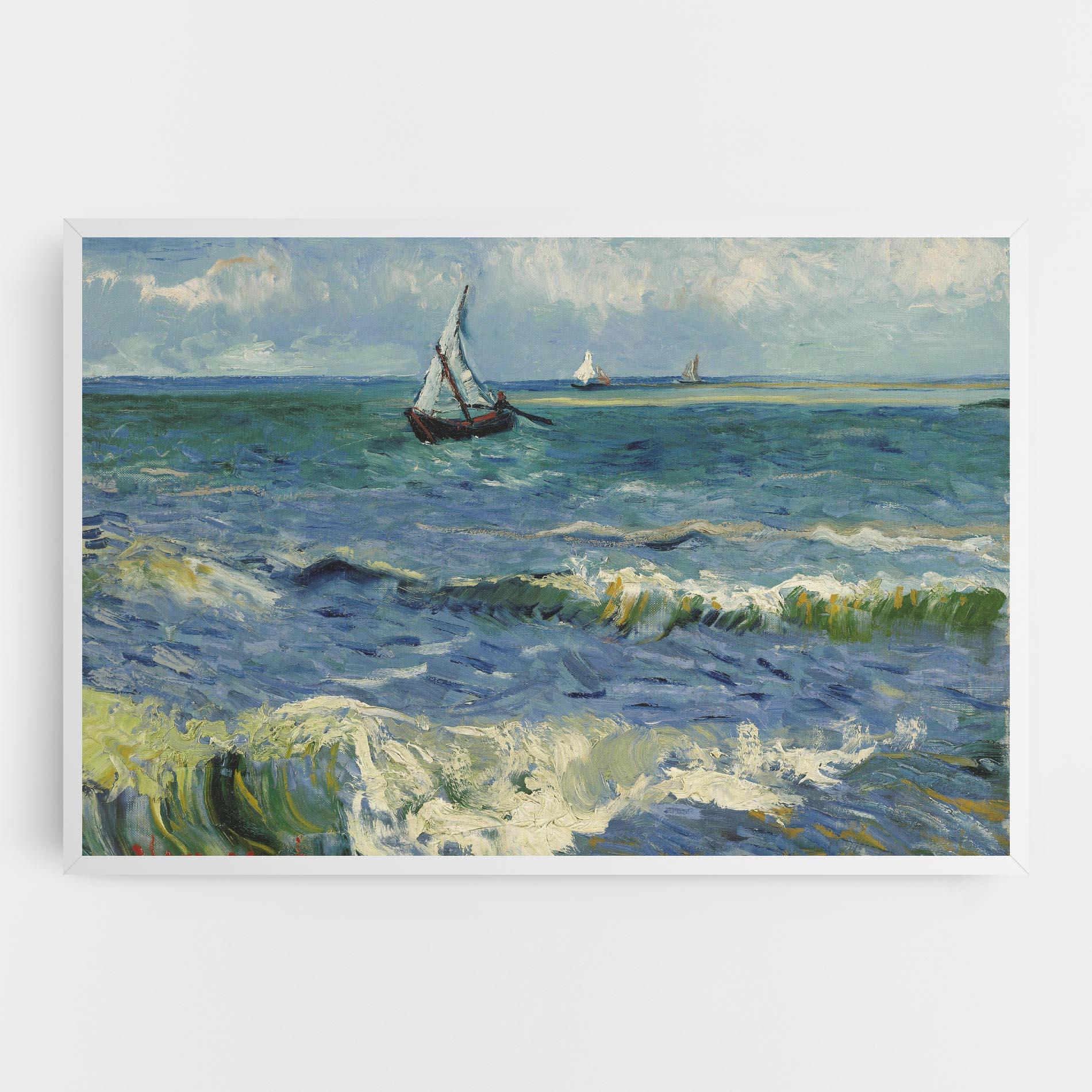 Картина на платно Zeegezicht Saintes Maries mockup 0