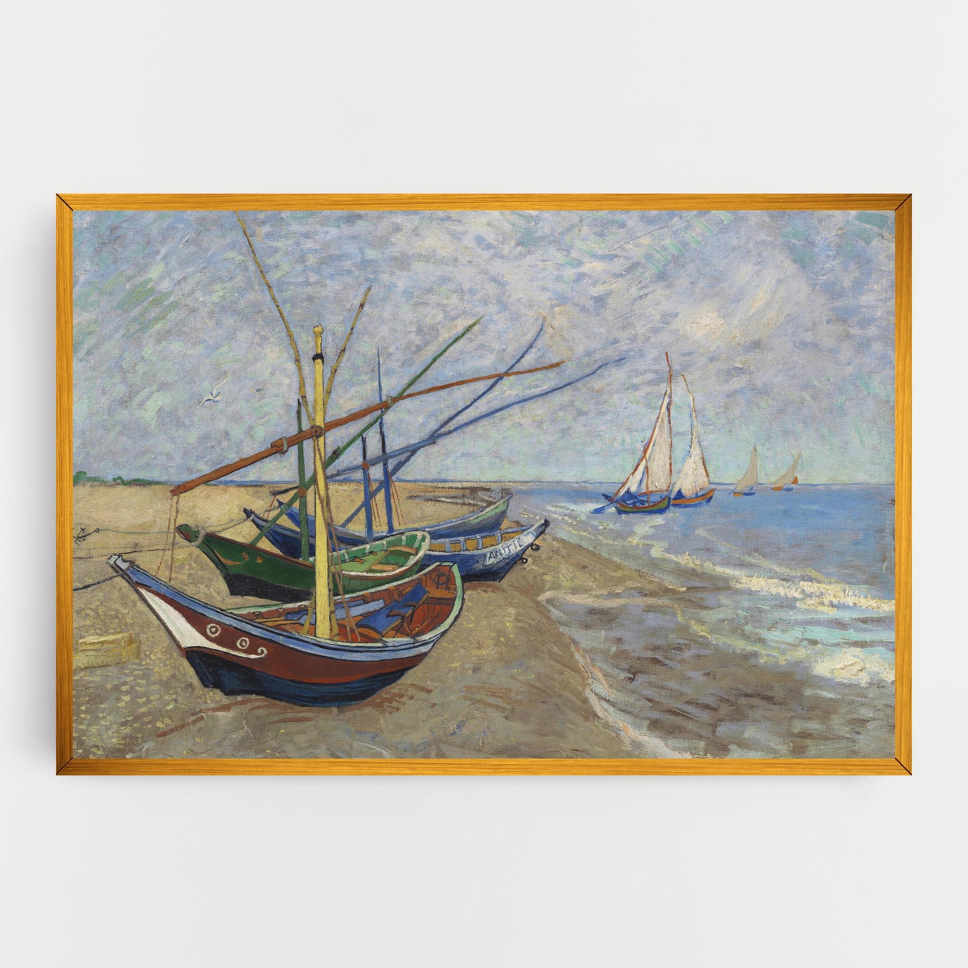 Картина на платно Boats Beach mockup 0