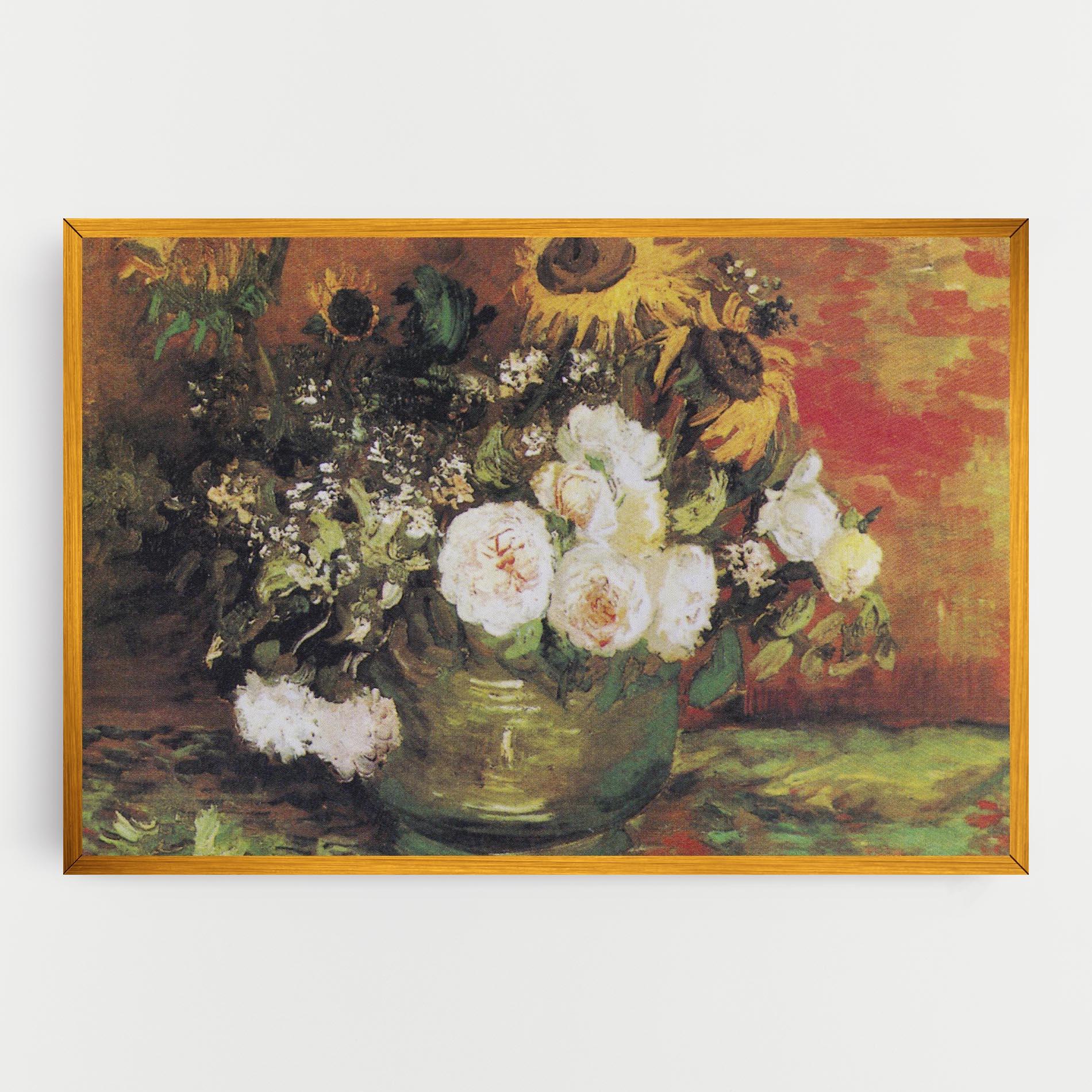 Картина на платно Bowl With Sunflowers mockup 0