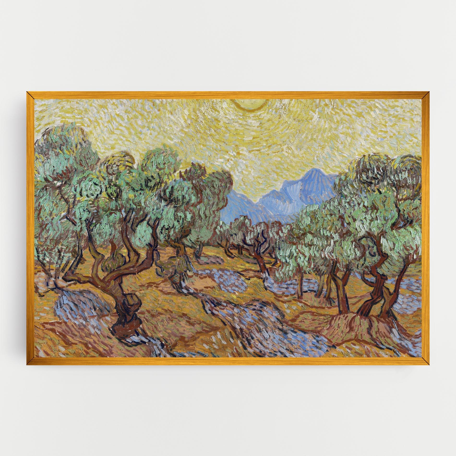 Картина на платно Gogh Olive Trees mockup 0