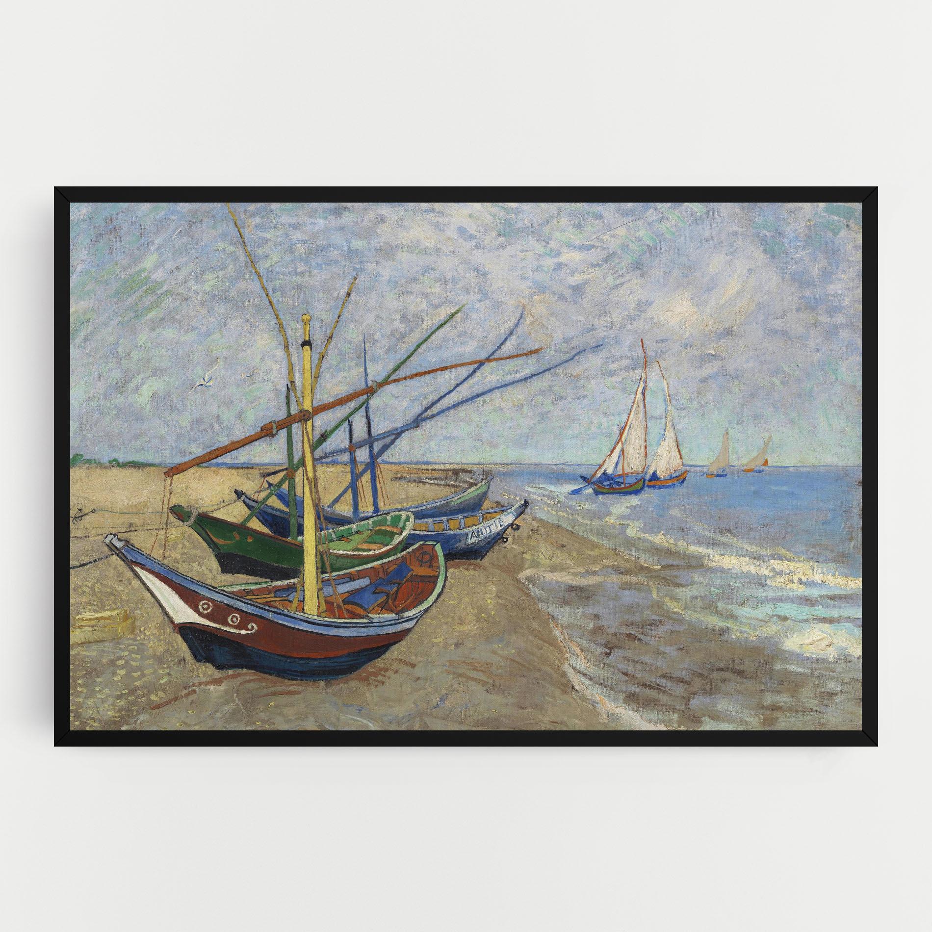 Картина на платно Boats Beach mockup 0