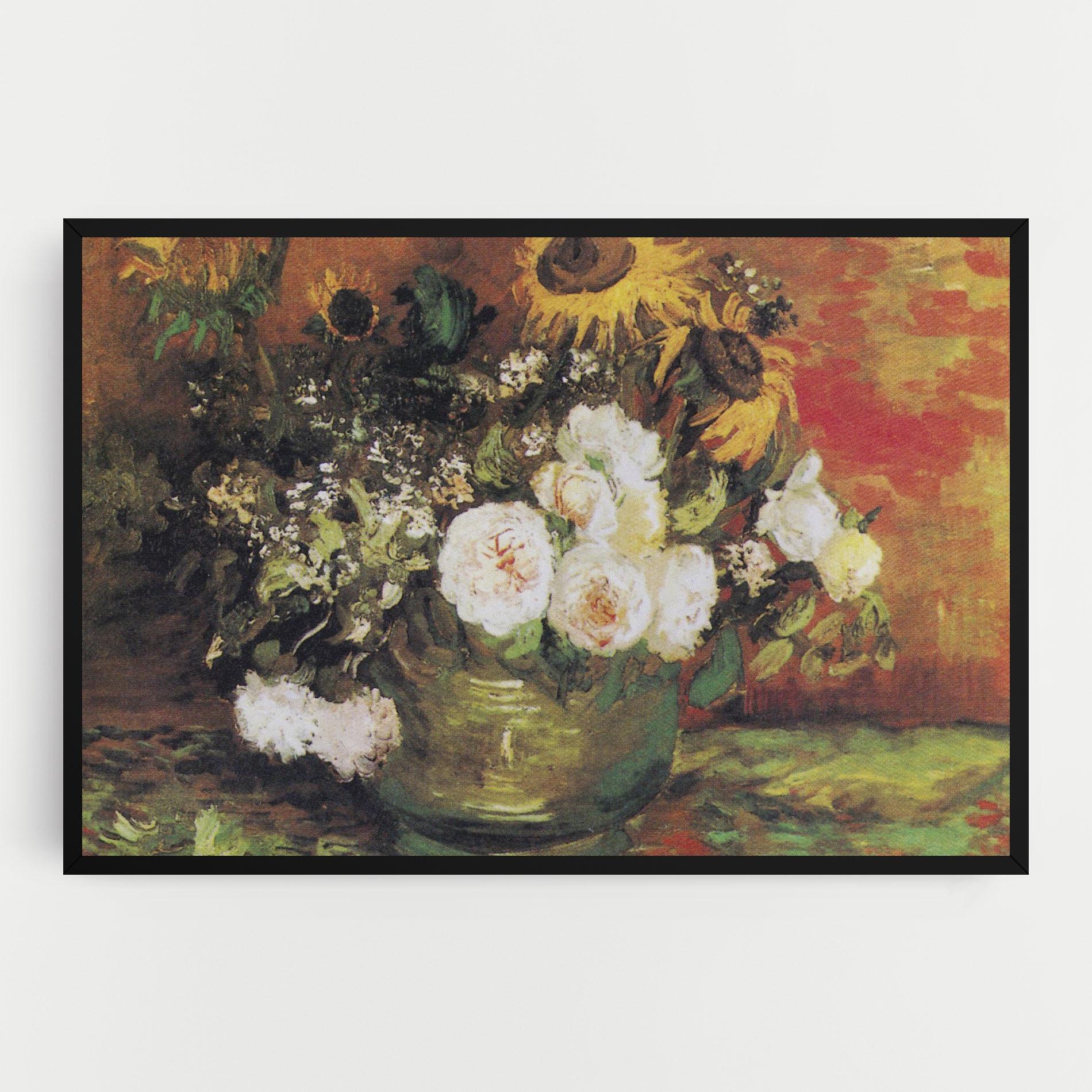 Картина на платно Bowl With Sunflowers mockup 0