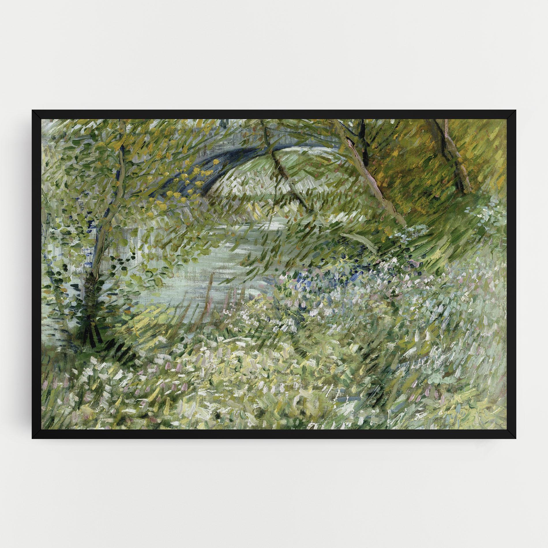 Картина на платно River Bank Springtime mockup 0