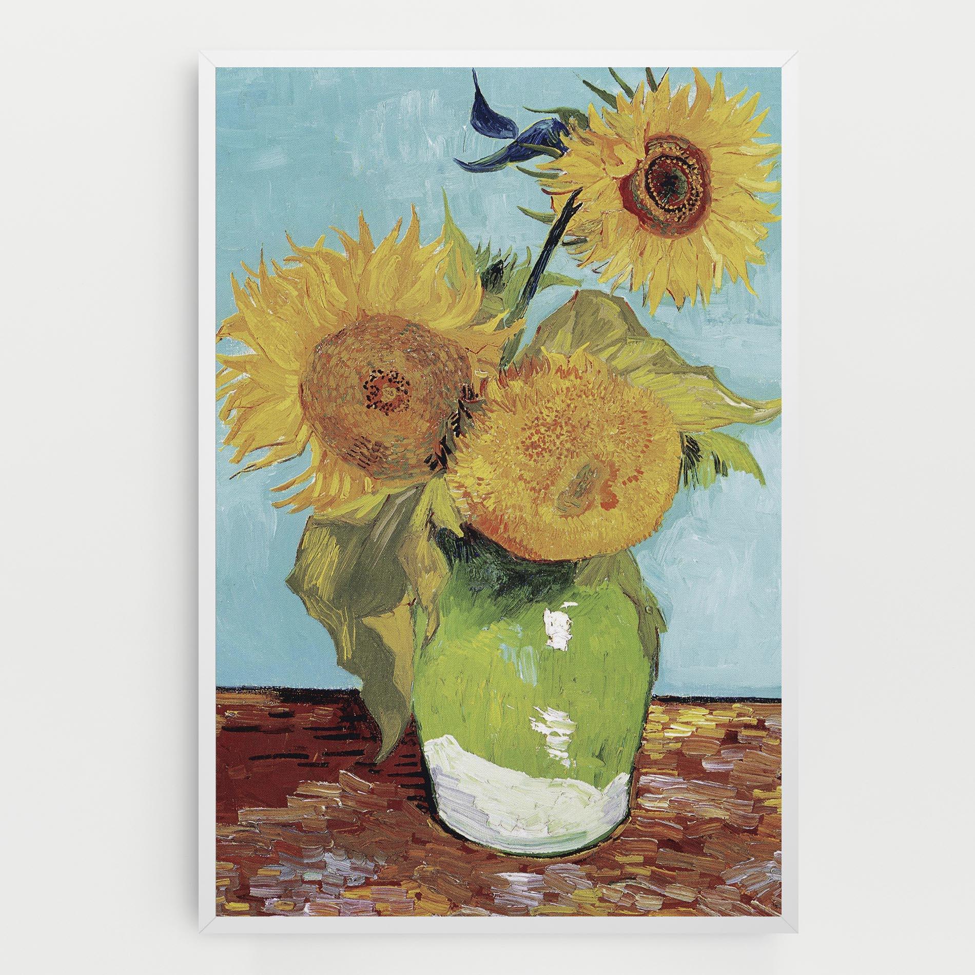 Картина на платно Three Sunflowers mockup 0