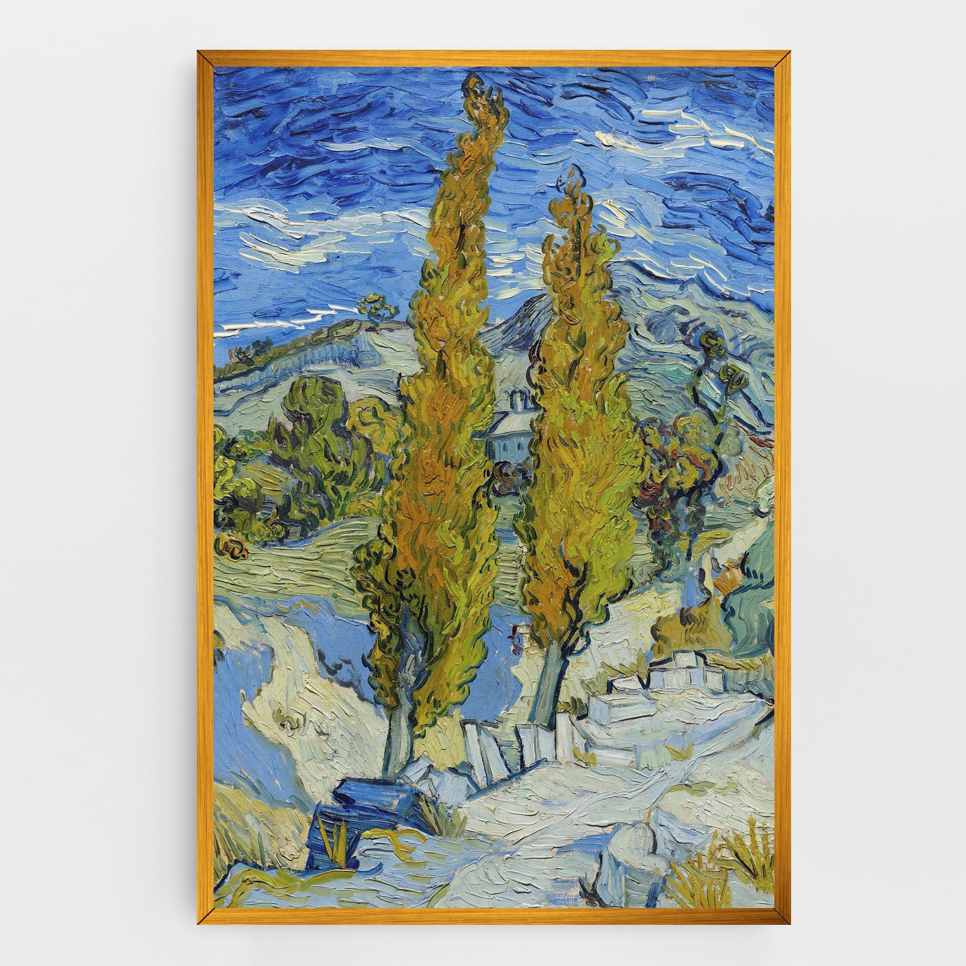 Картина на платно Poplars At Saint Remy mockup 0