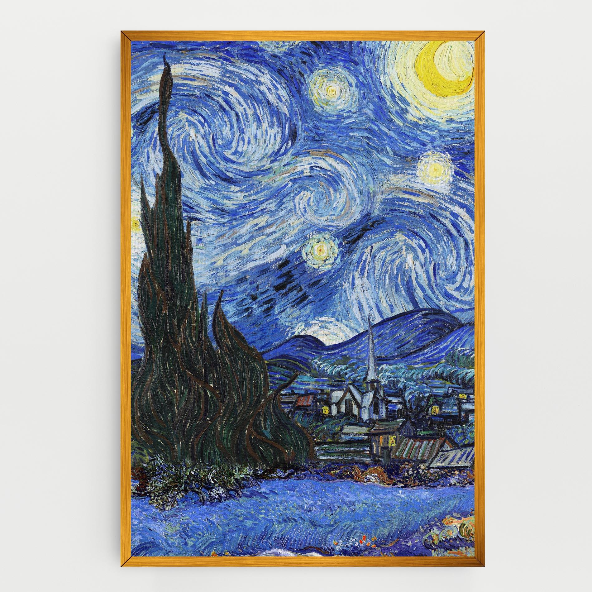 Картина на платно Starry Night Art mockup 0