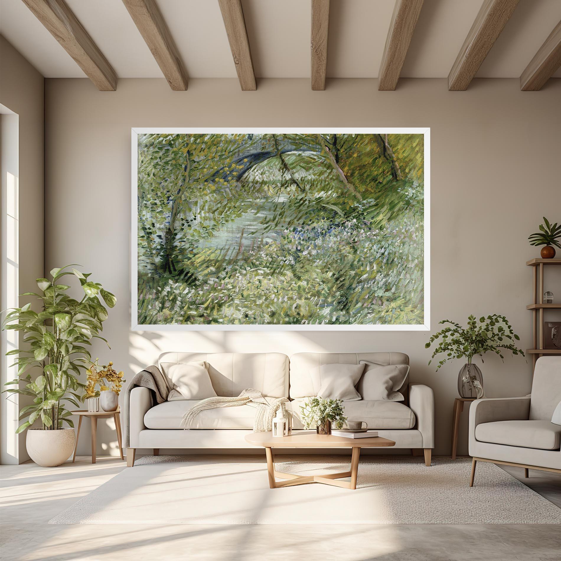 Картина на платно River Bank Springtime mockup 6