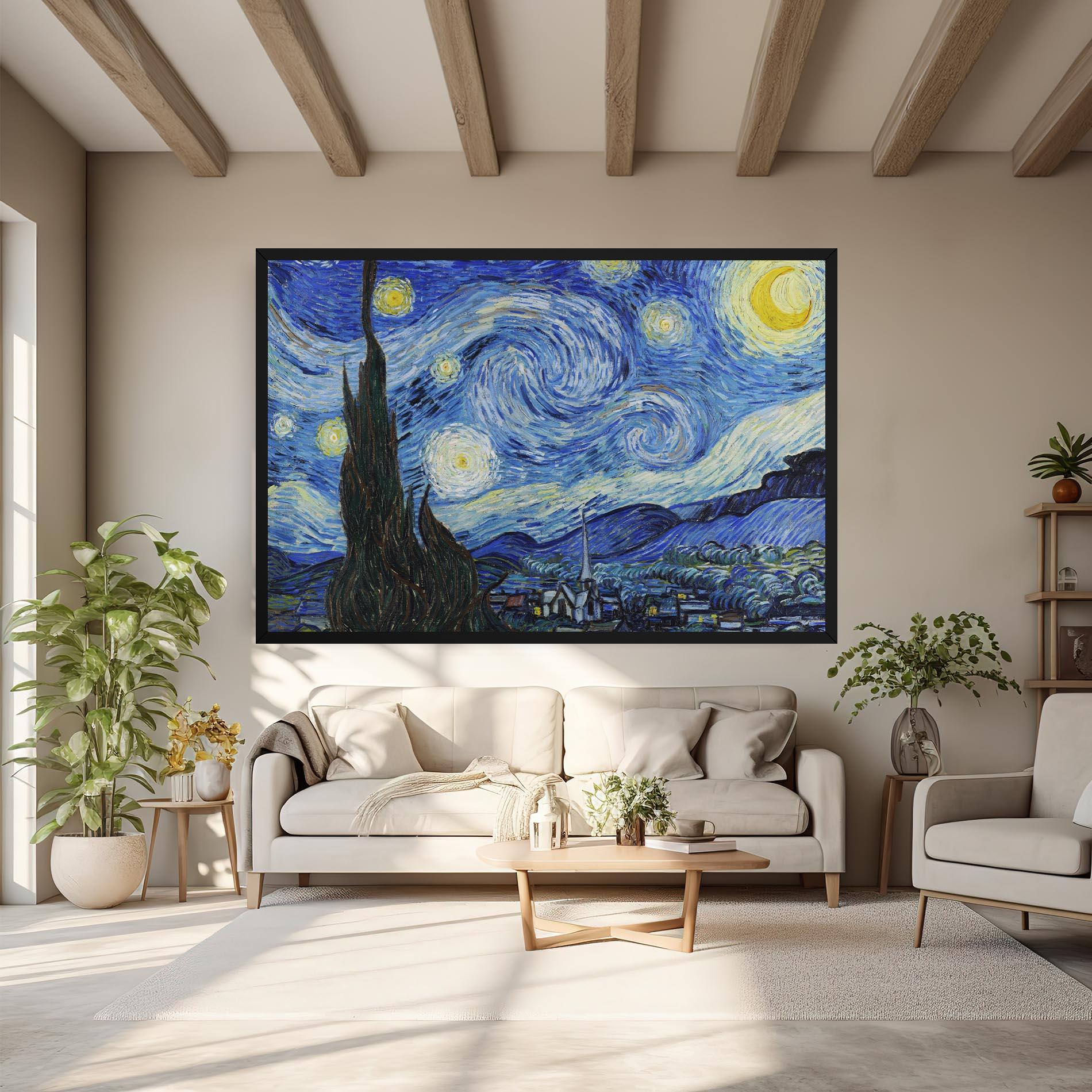 Картина на платно The Starry Night mockup 6