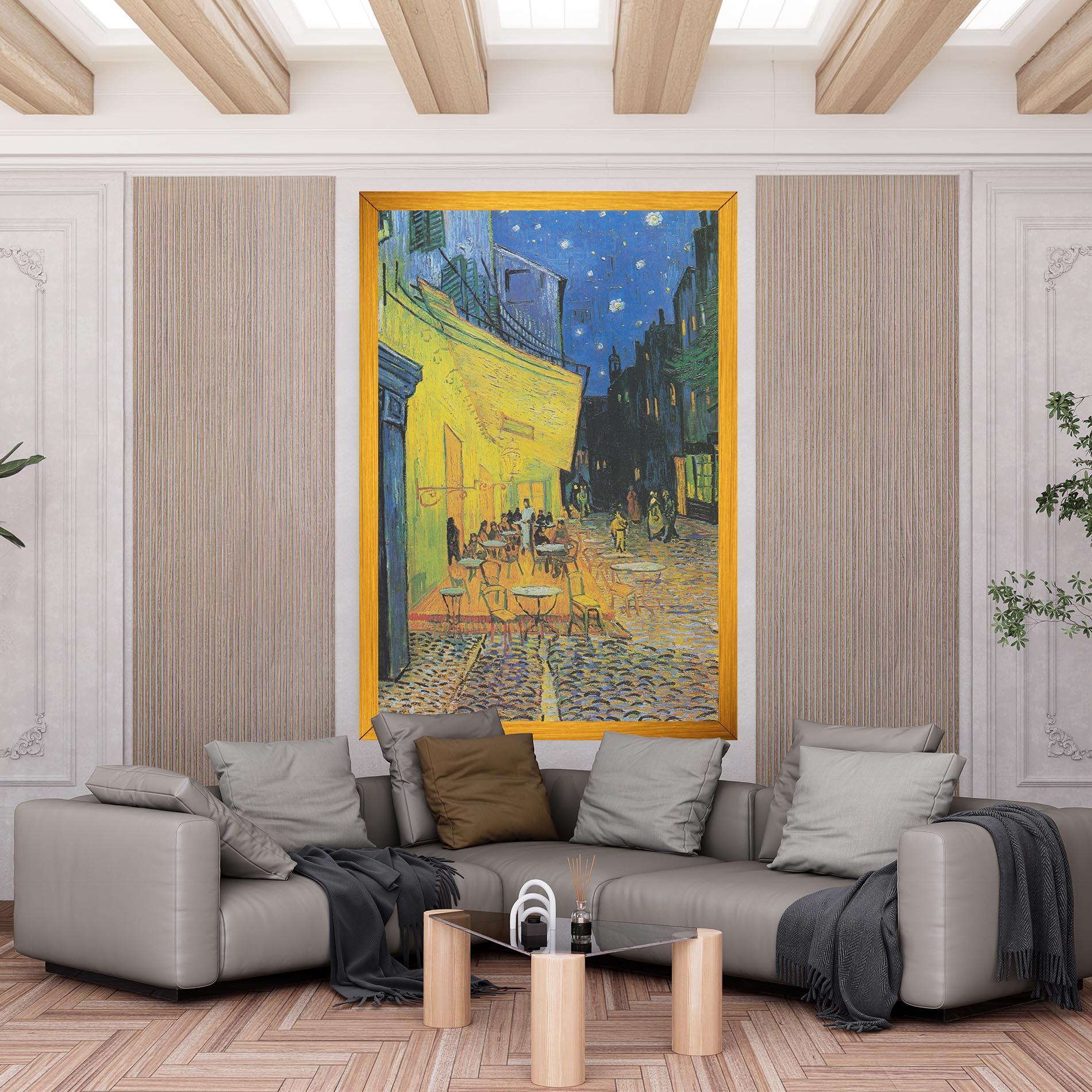 Картина на платно Cafe Terrace At Night mockup 6