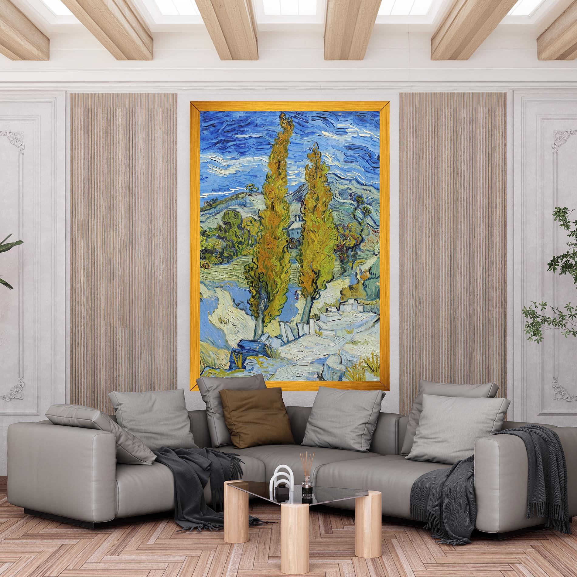 Картина на платно Poplars At Saint Remy mockup 6