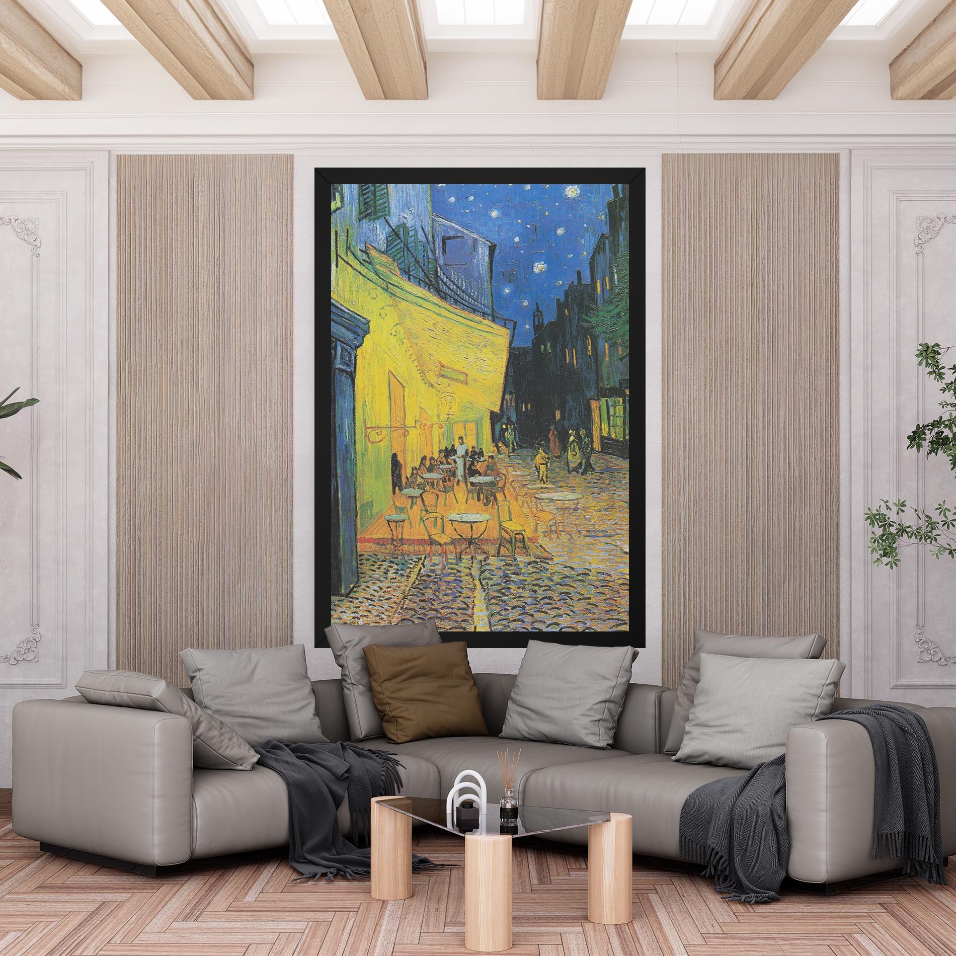 Картина на платно Cafe Terrace At Night mockup 6