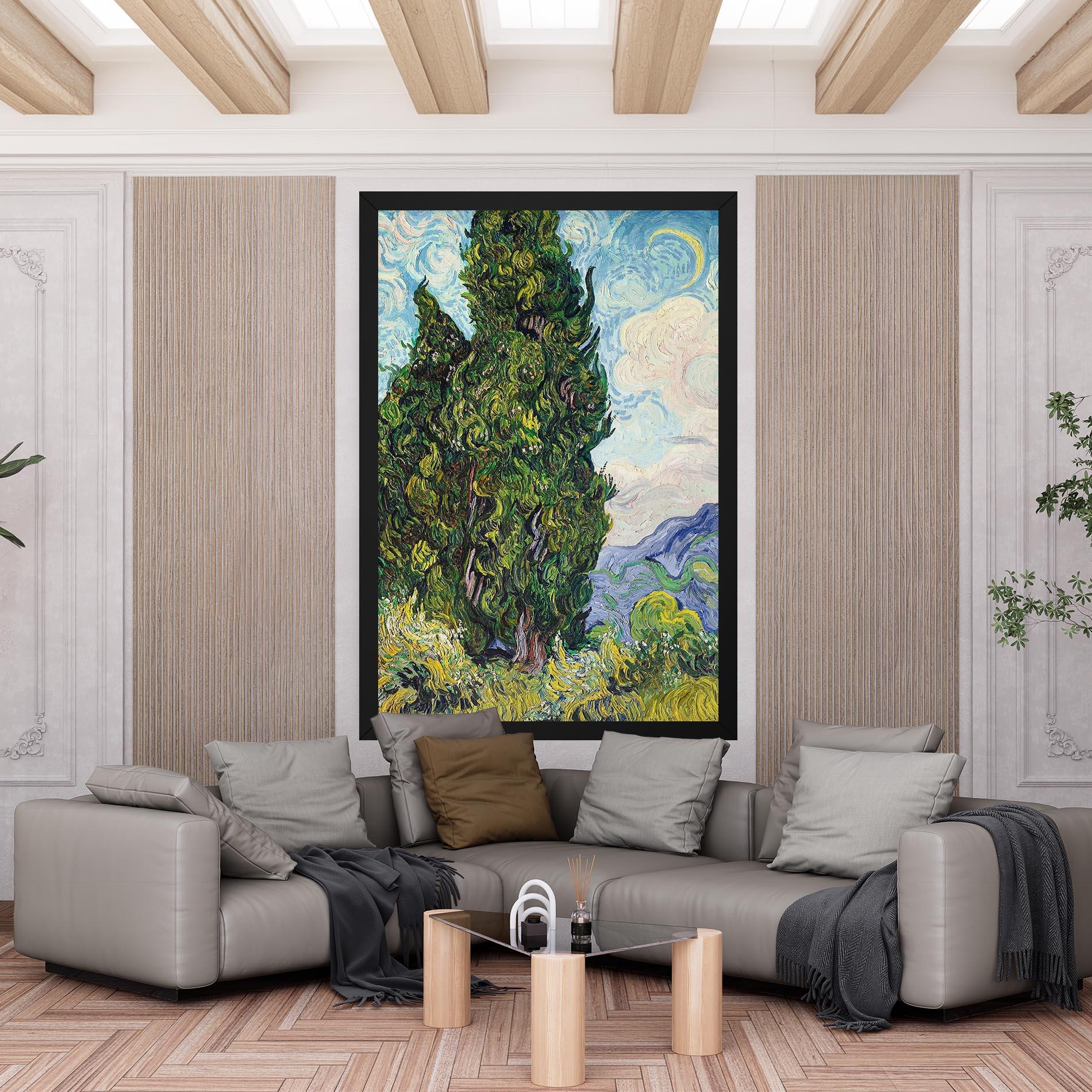 Картина на платно Cypresses mockup 6