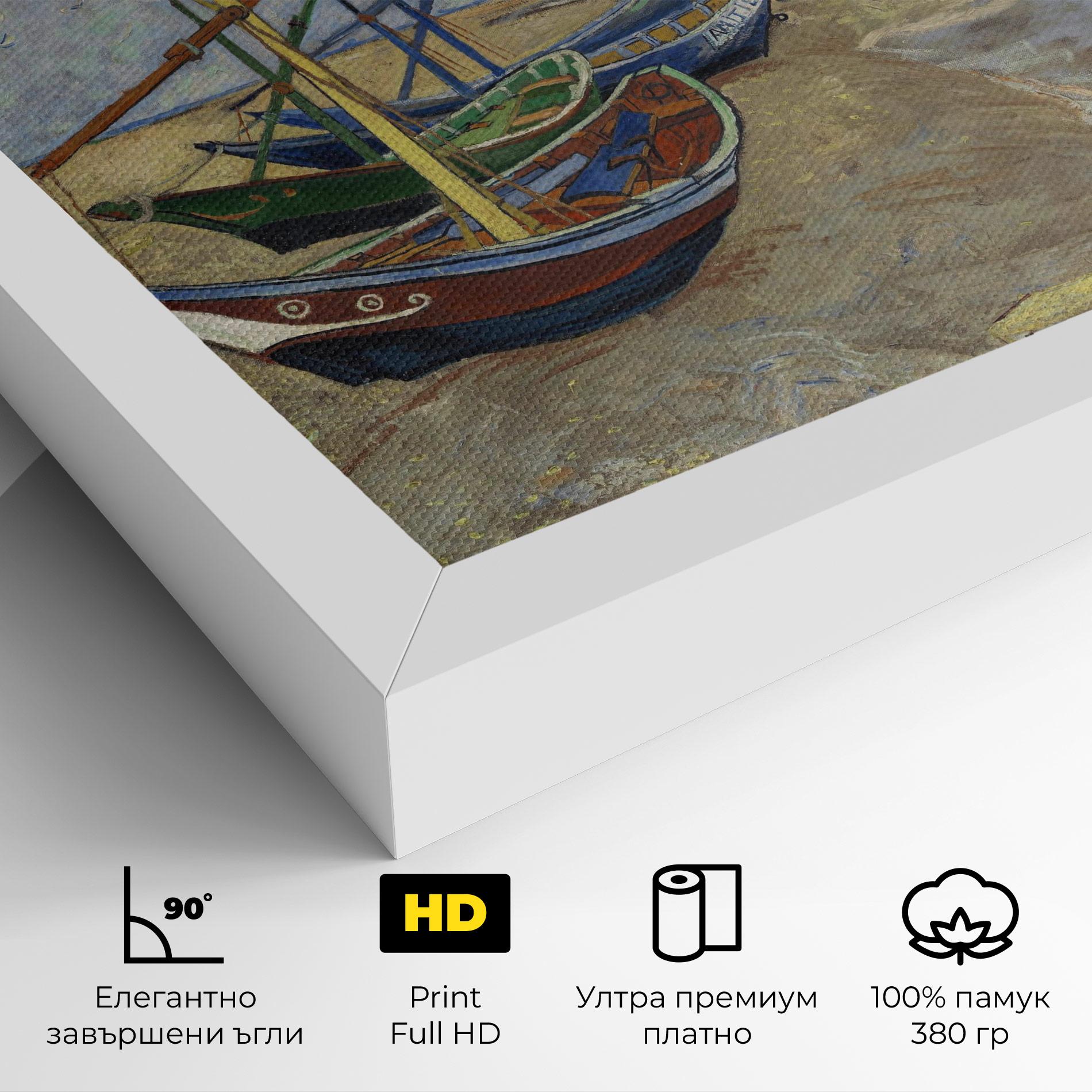 Картина на платно Boats Beach mockup 4