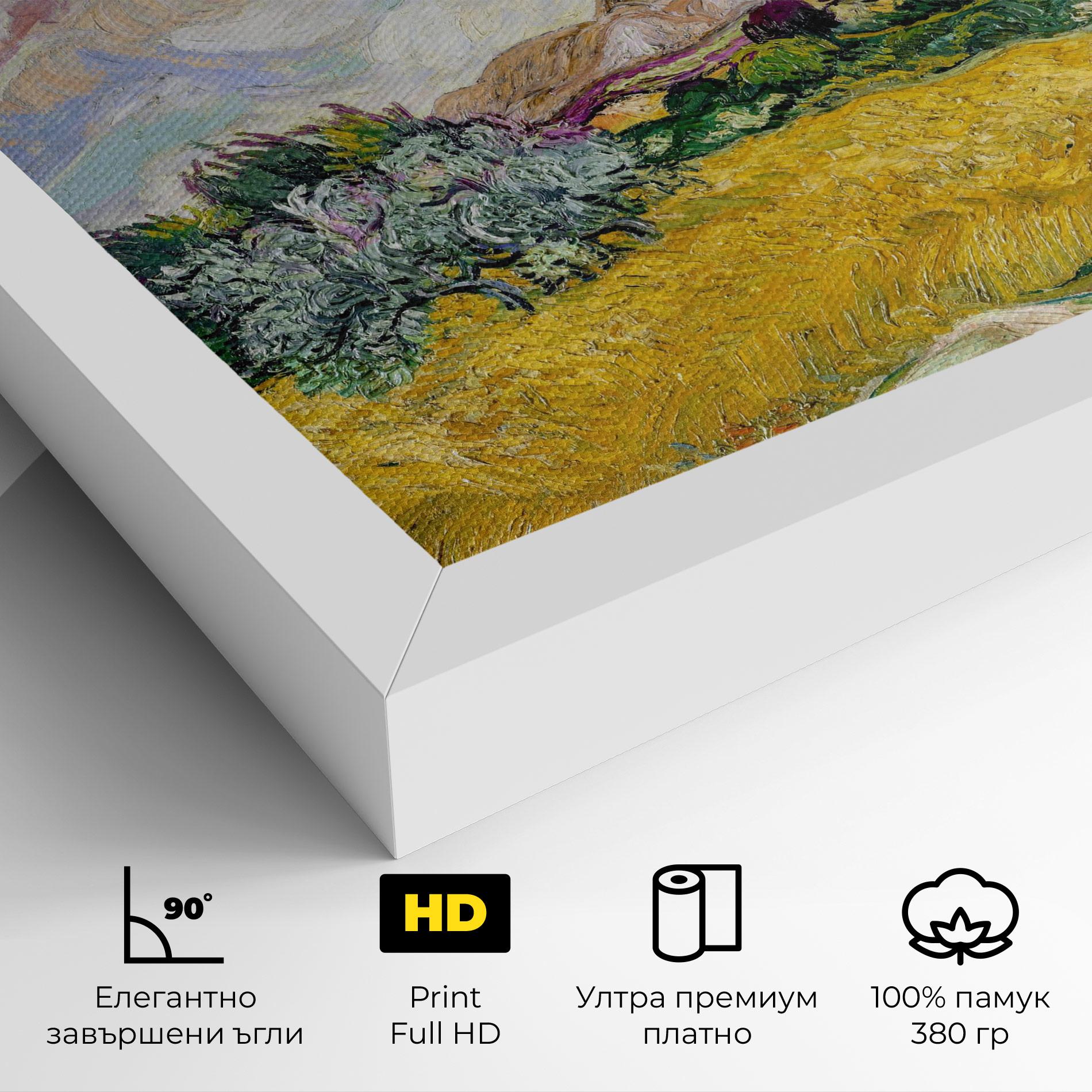 Картина на платно Pastel Wheat Field mockup 4