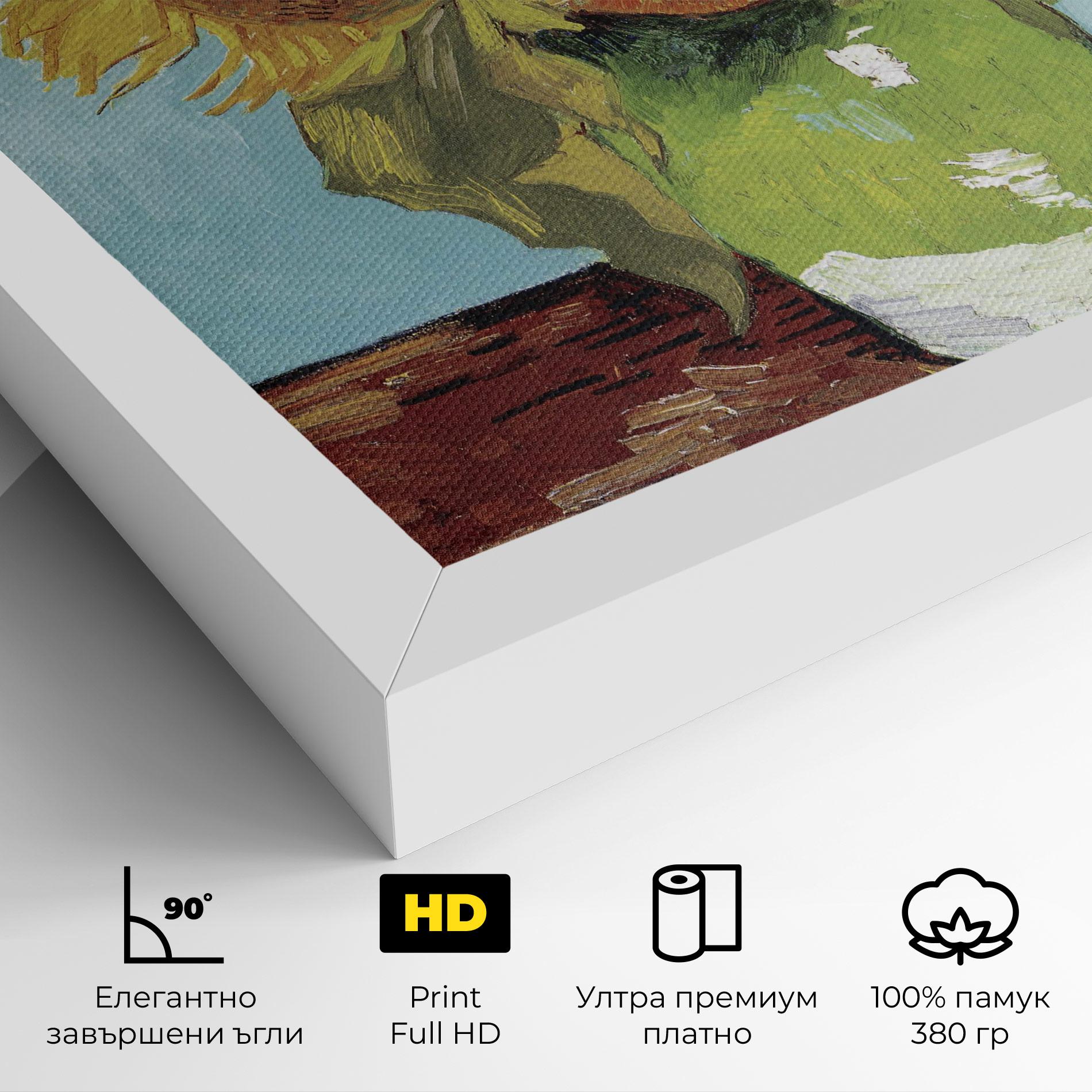 Картина на платно Three Sunflowers mockup 4