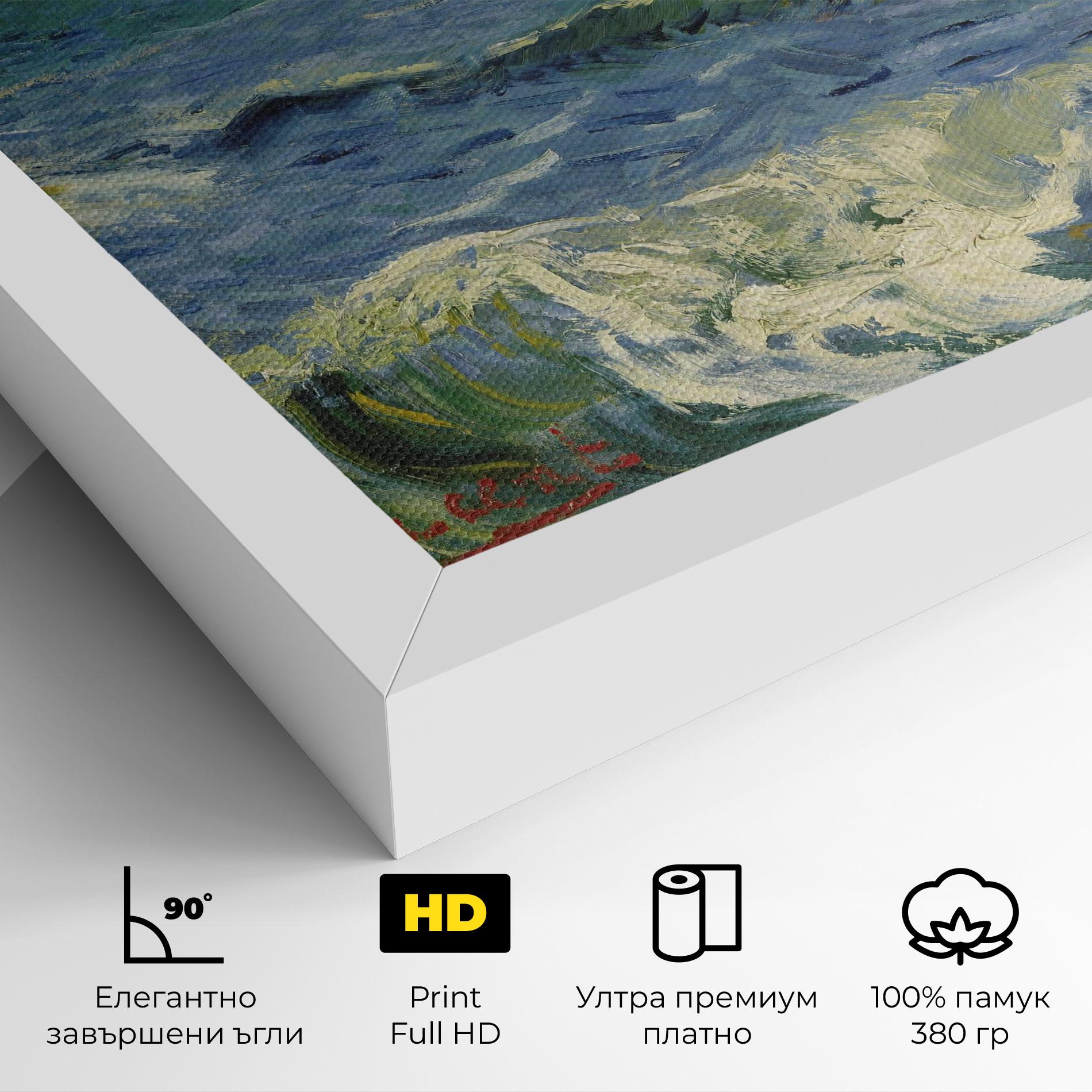 Картина на платно Zeegezicht Saintes Maries mockup 4