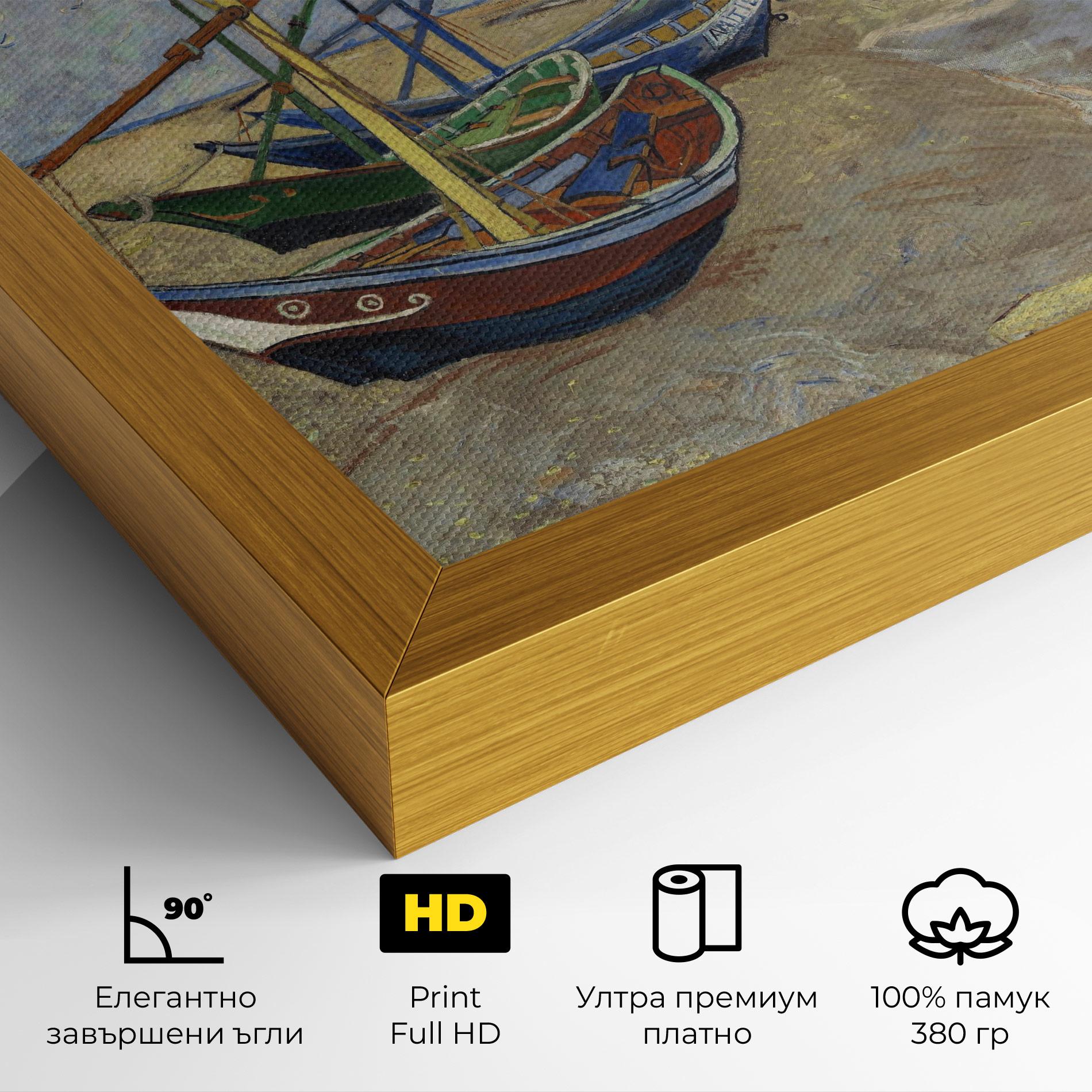 Картина на платно Boats Beach mockup 4