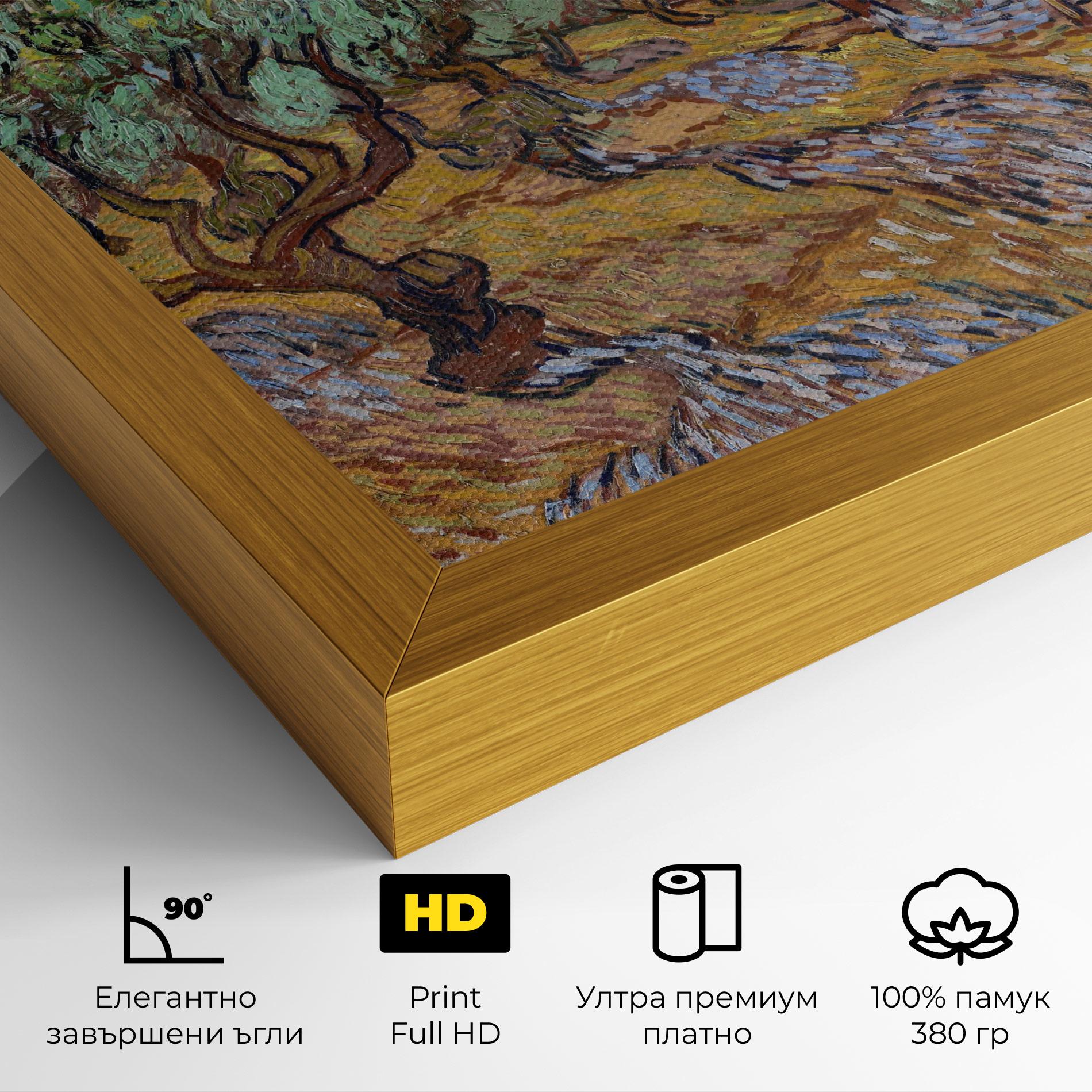 Картина на платно Gogh Olive Trees mockup 4