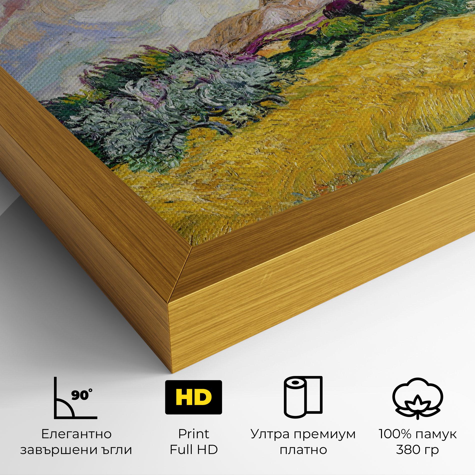 Картина на платно Pastel Wheat Field mockup 4