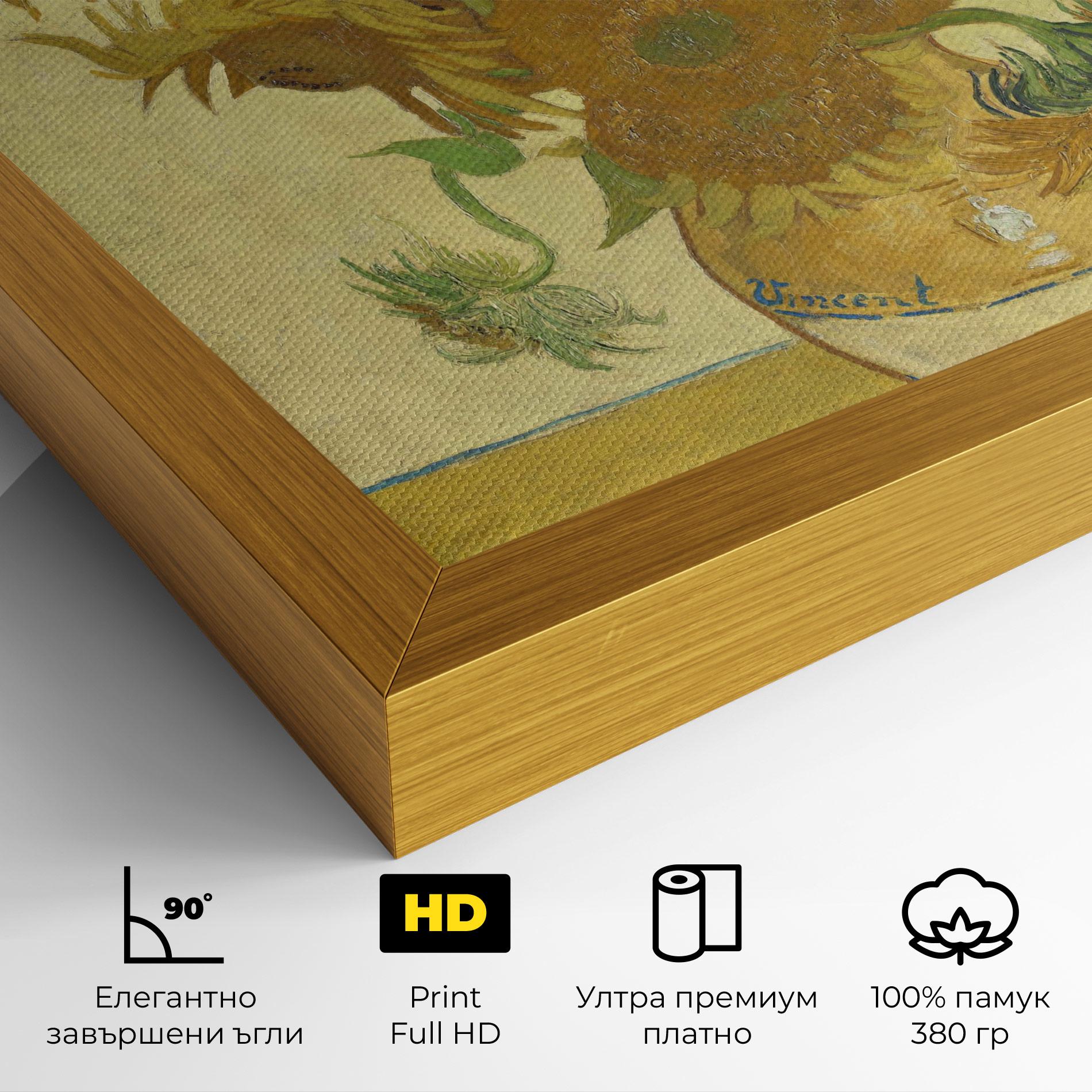 Картина на платно Sunflowers Vase Art mockup 4