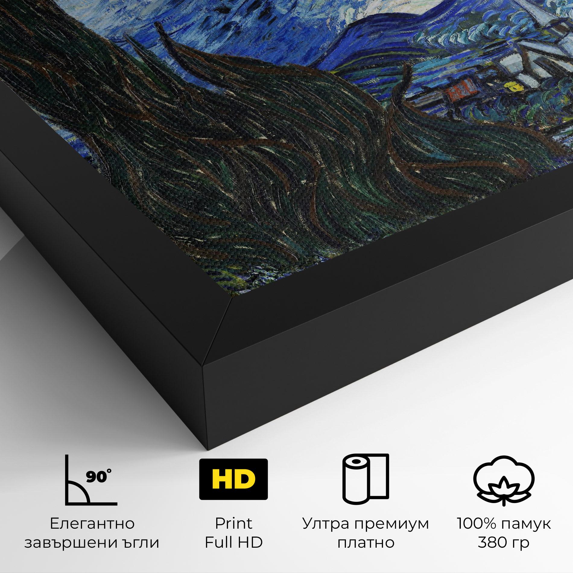 Картина на платно Starry Night Art mockup 4