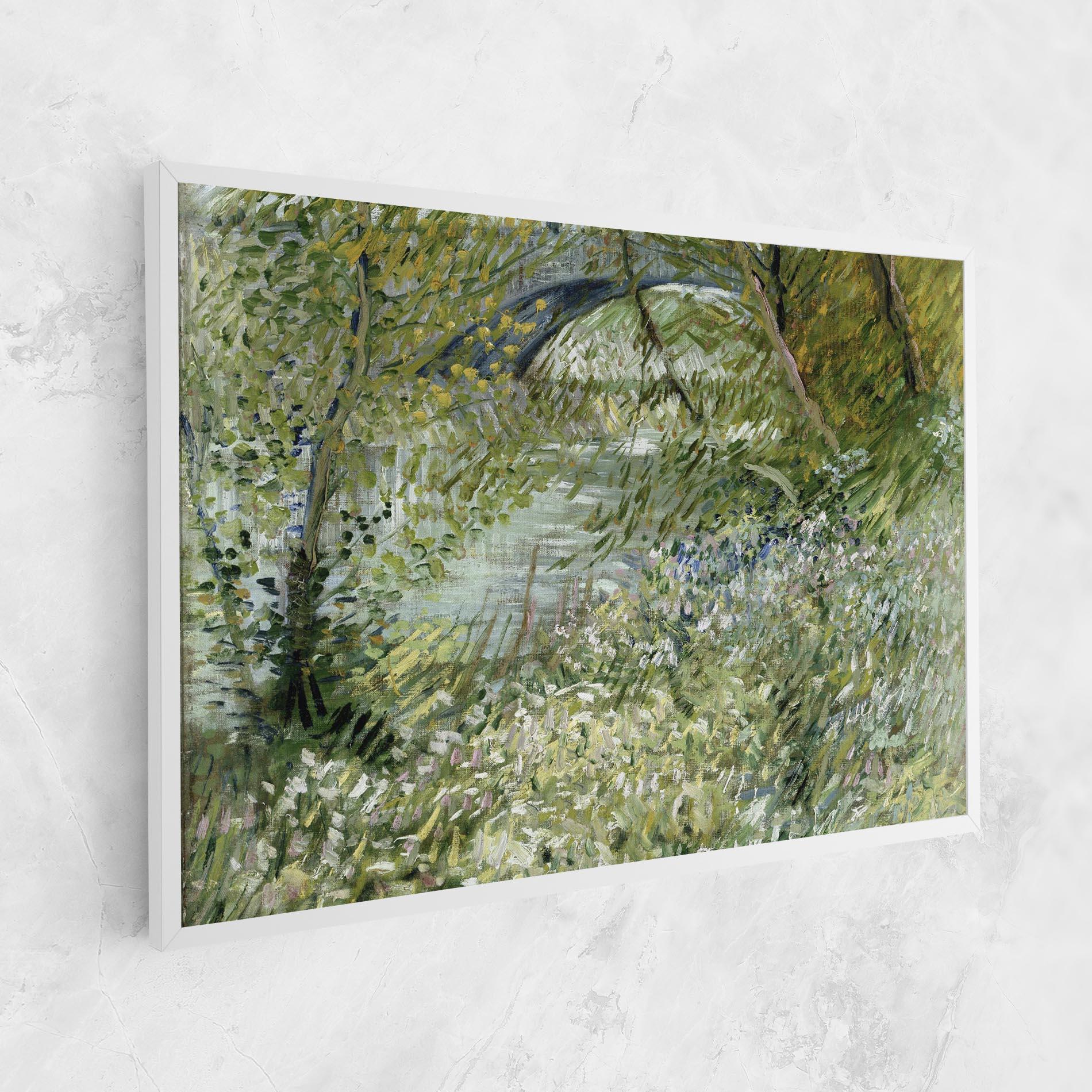 Картина на платно River Bank Springtime mockup 1