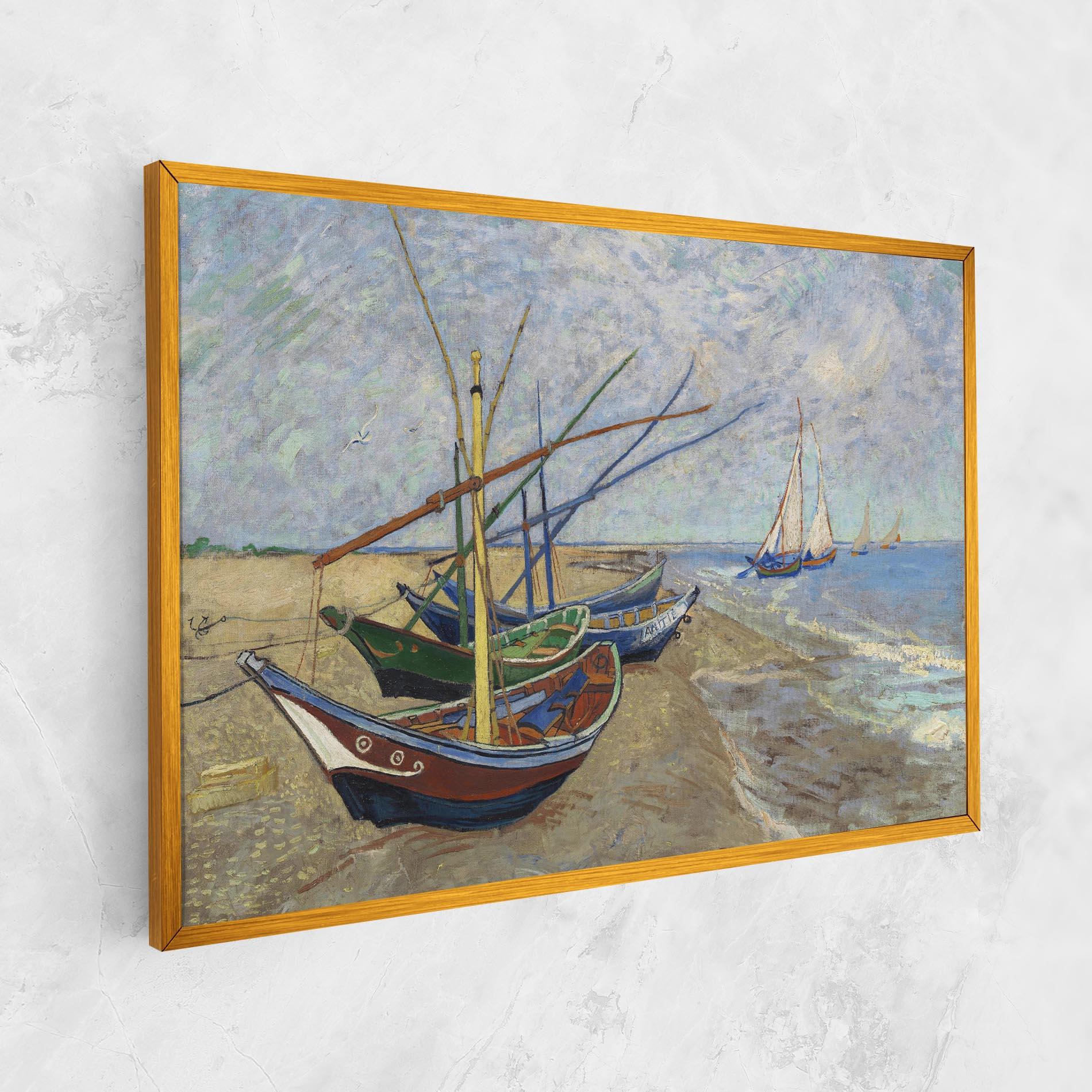 Картина на платно Boats Beach mockup 1