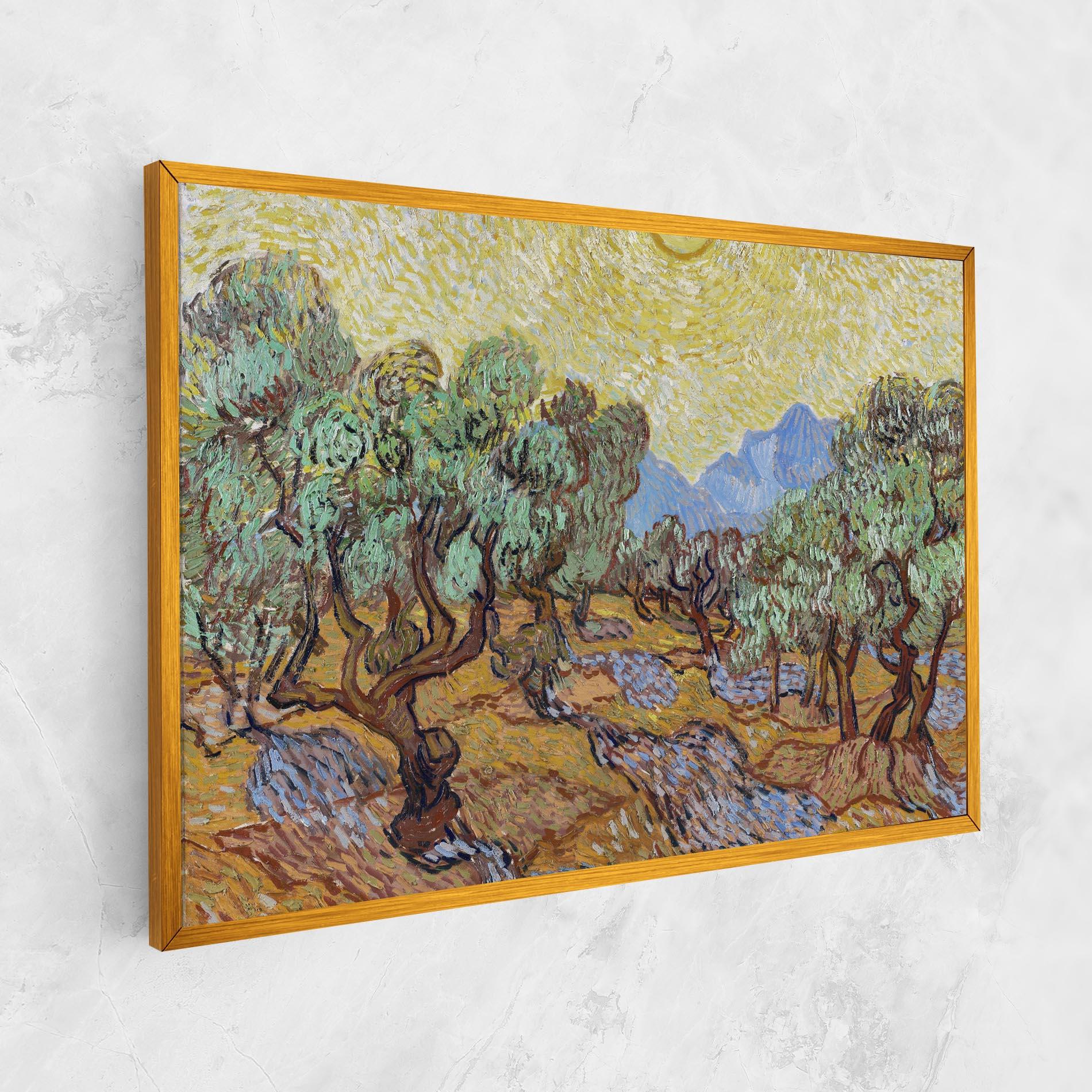 Картина на платно Gogh Olive Trees mockup 1