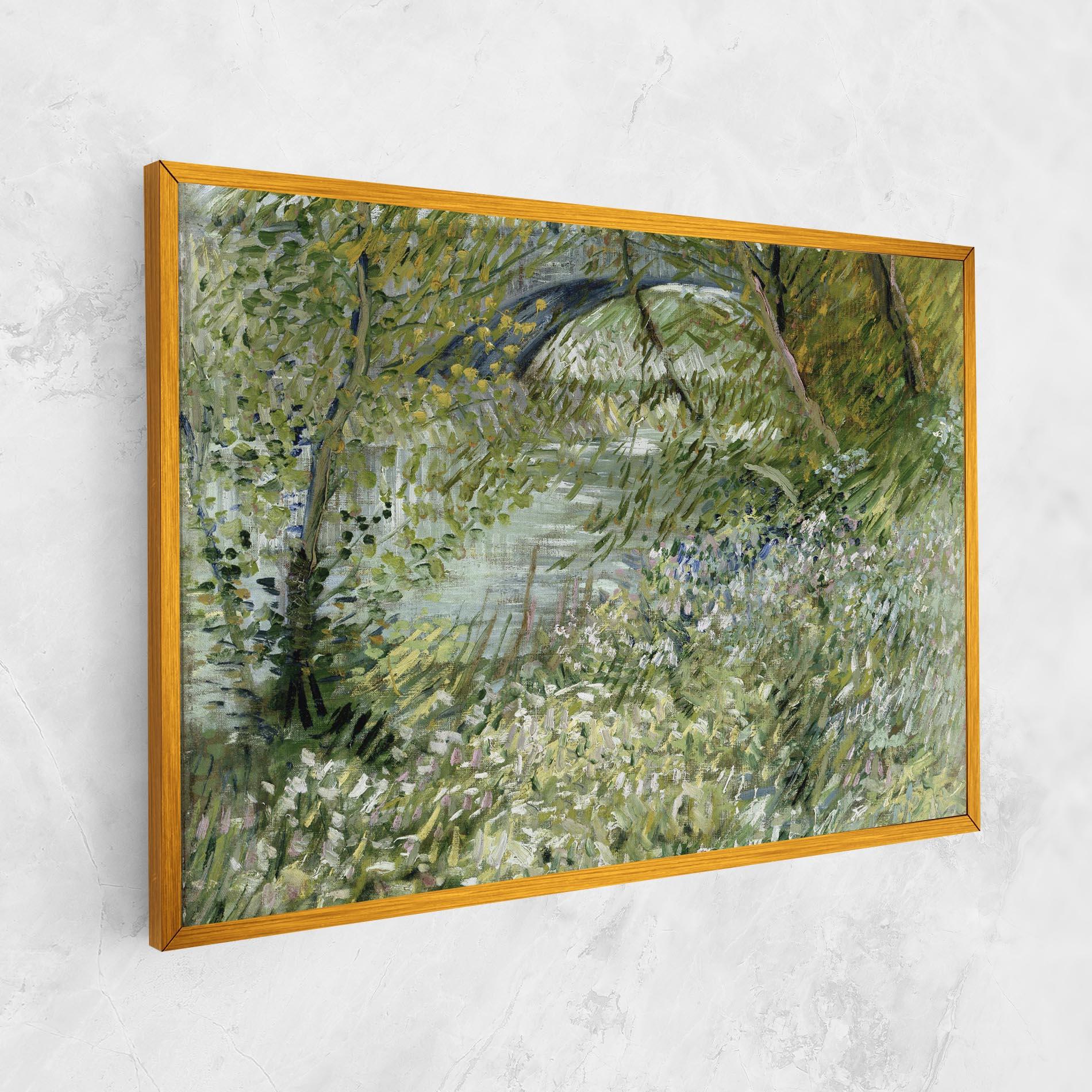 Картина на платно River Bank Springtime mockup 1