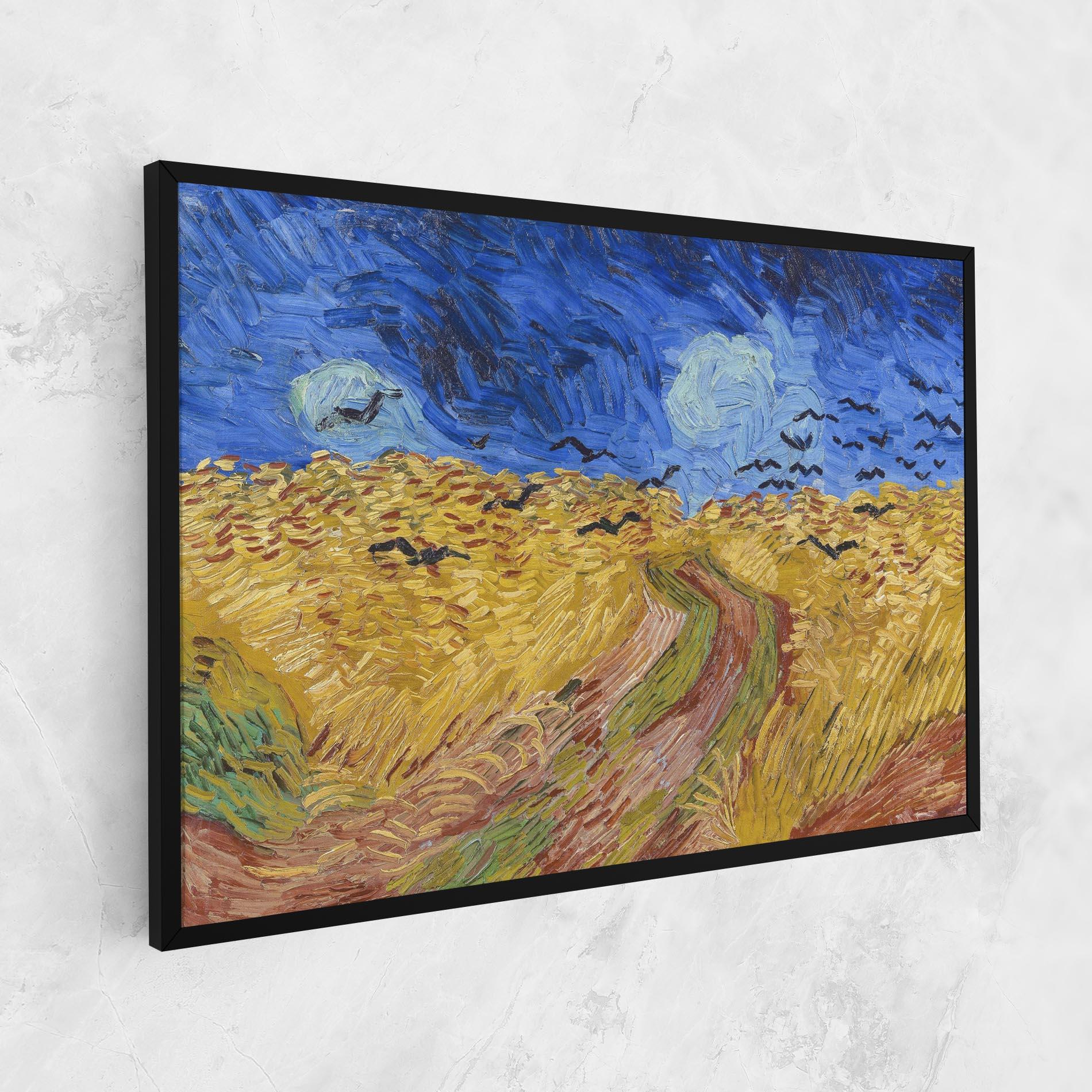 Картина на платно Wheatfield Crows mockup 1