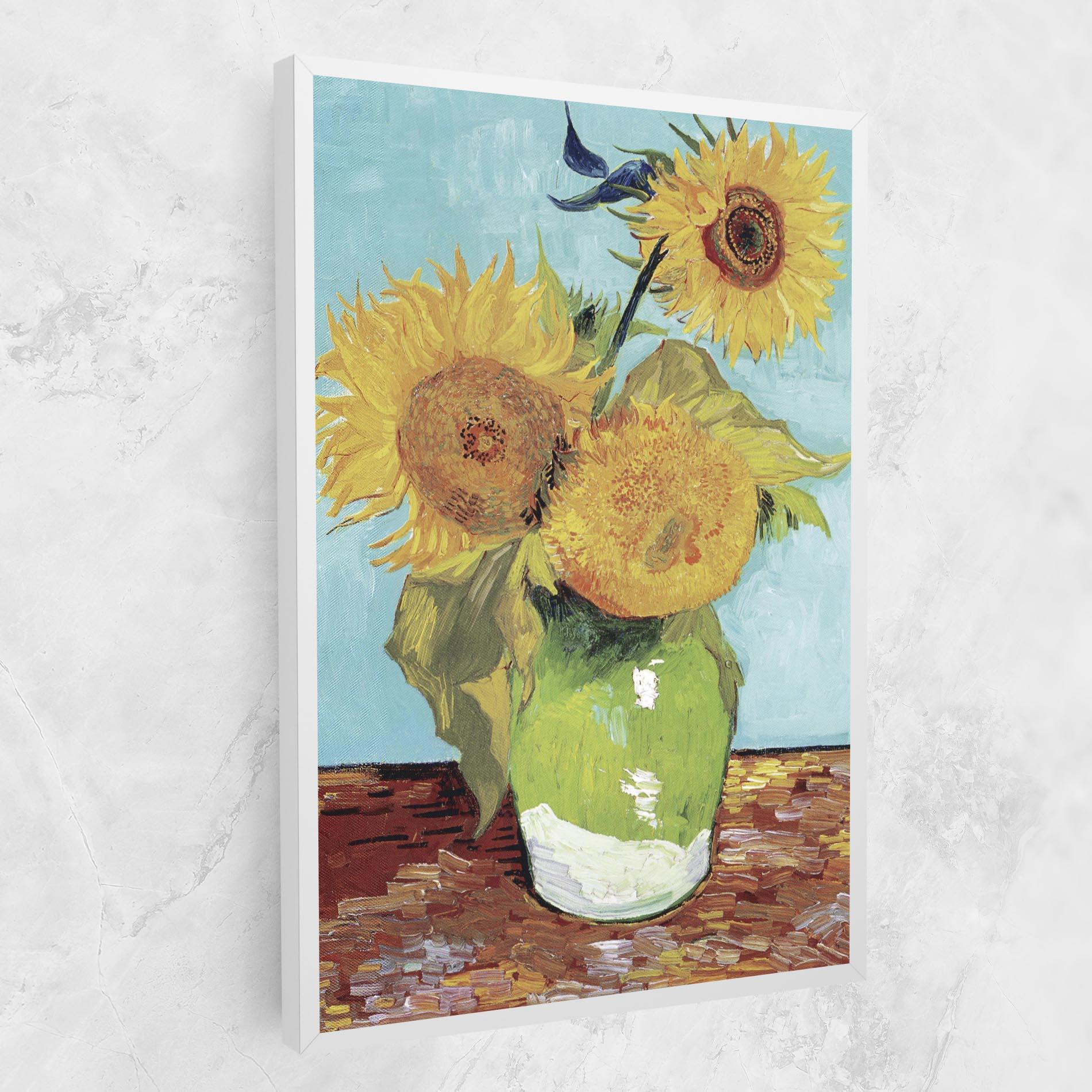 Картина на платно Three Sunflowers mockup 1