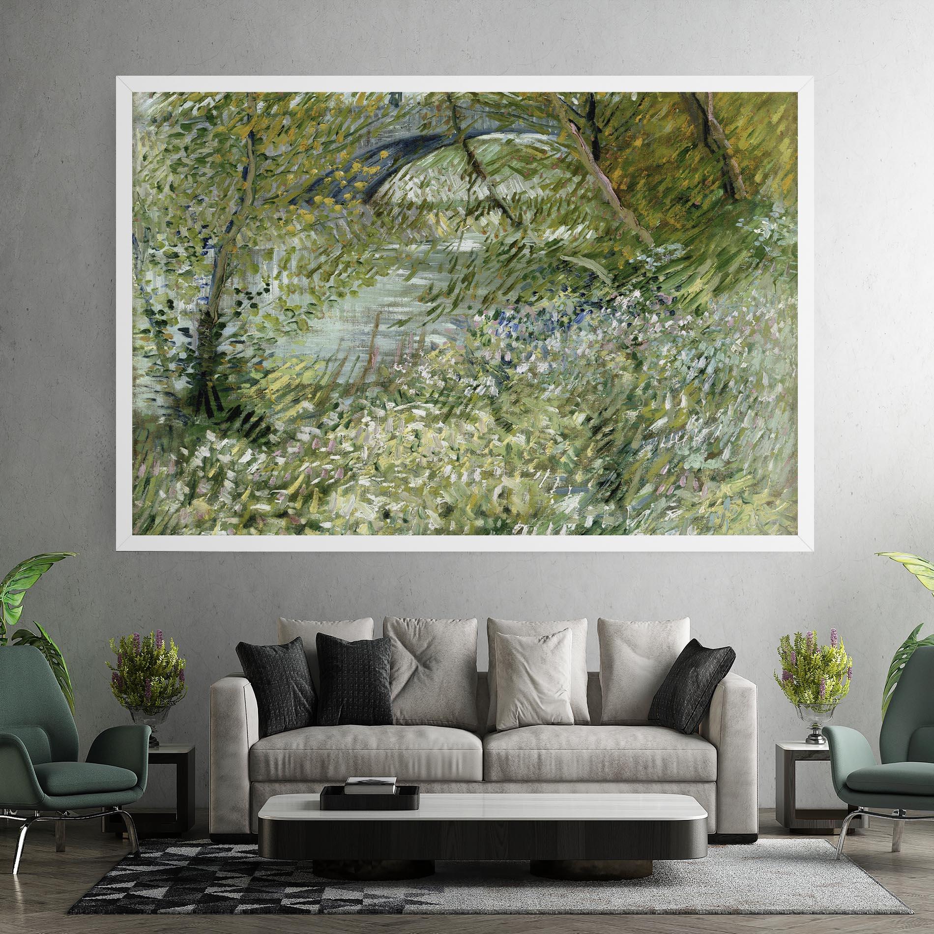 Картина на платно River Bank Springtime mockup 7