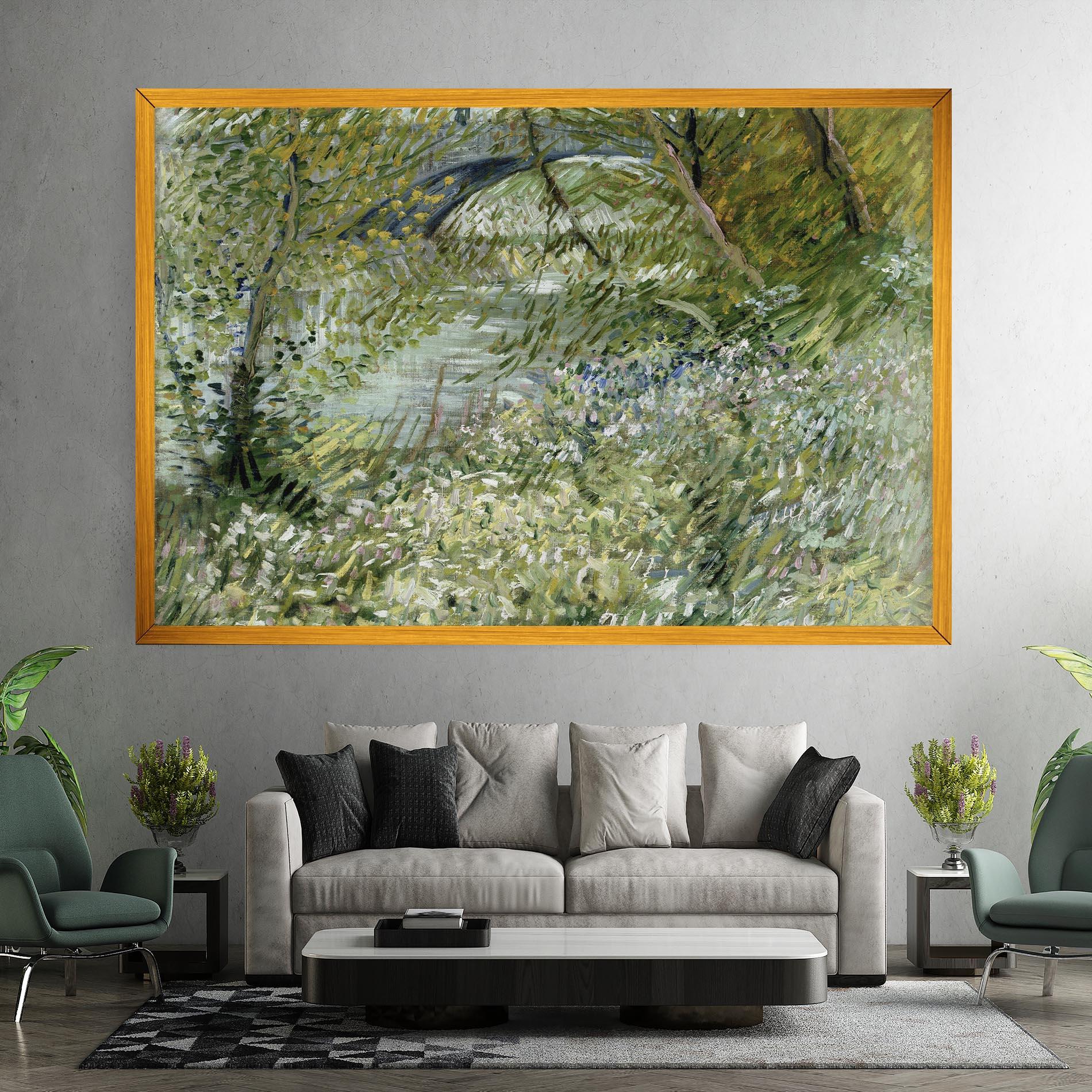 Картина на платно River Bank Springtime mockup 7