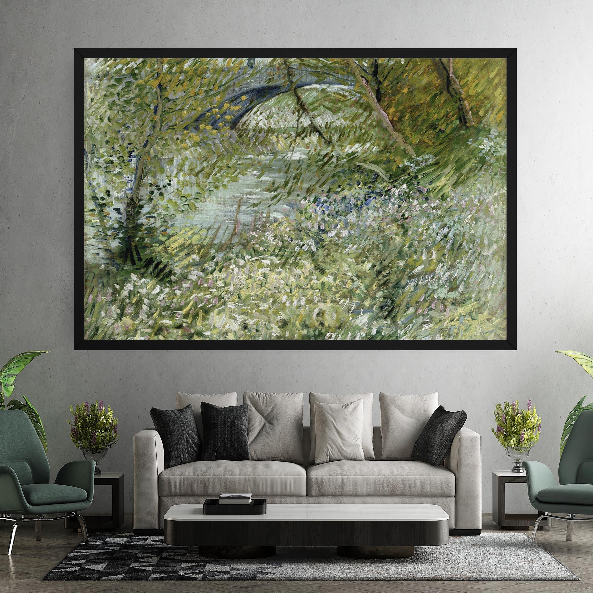 Картина на платно River Bank Springtime mockup 7