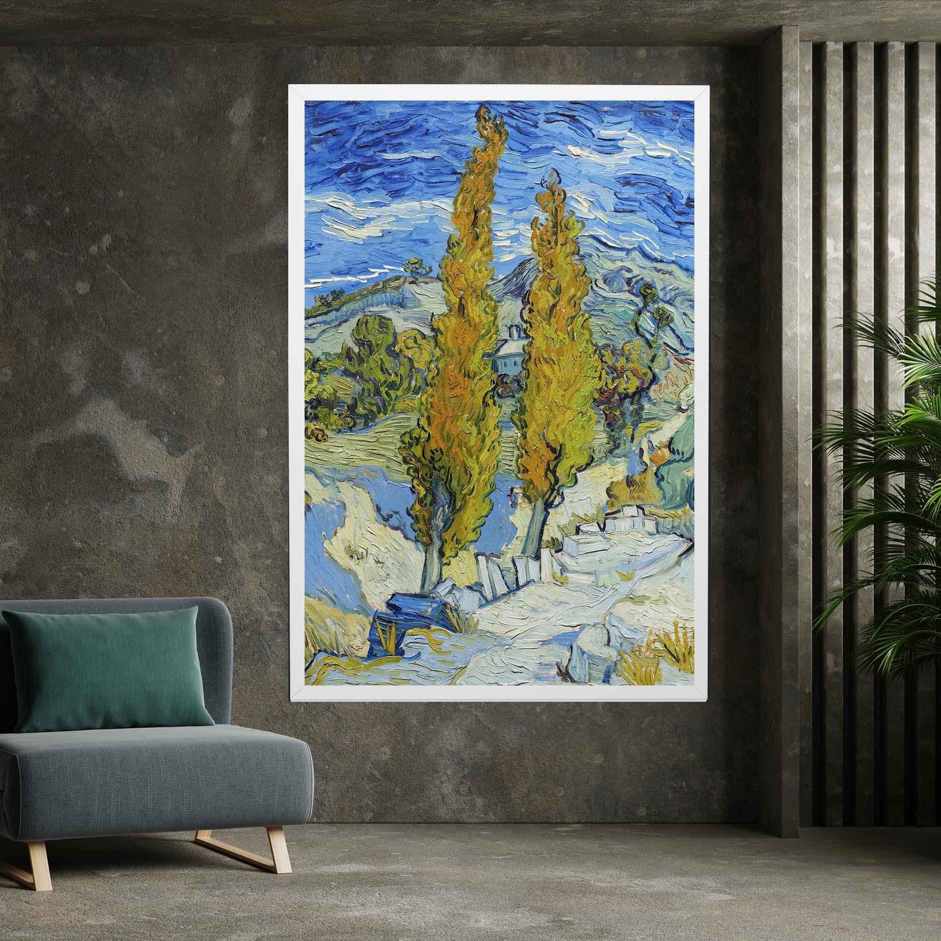Картина на платно Poplars At Saint Remy mockup 7