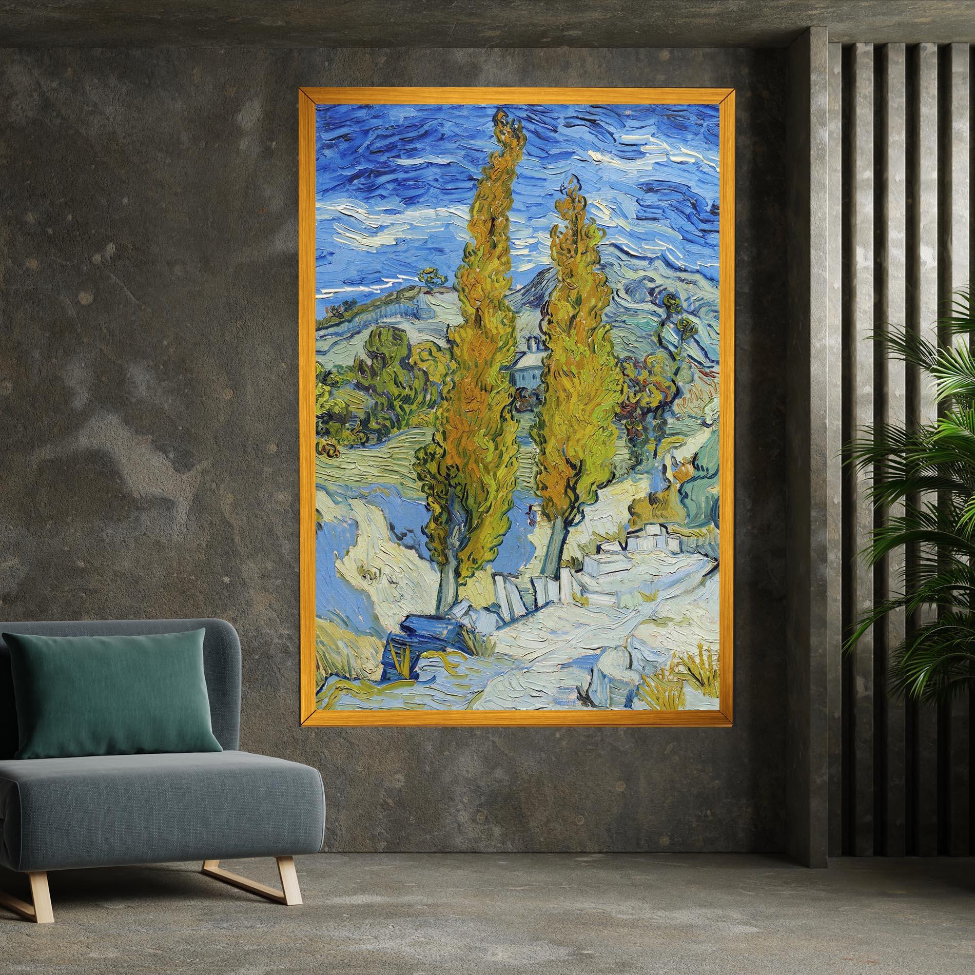 Картина на платно Poplars At Saint Remy mockup 7