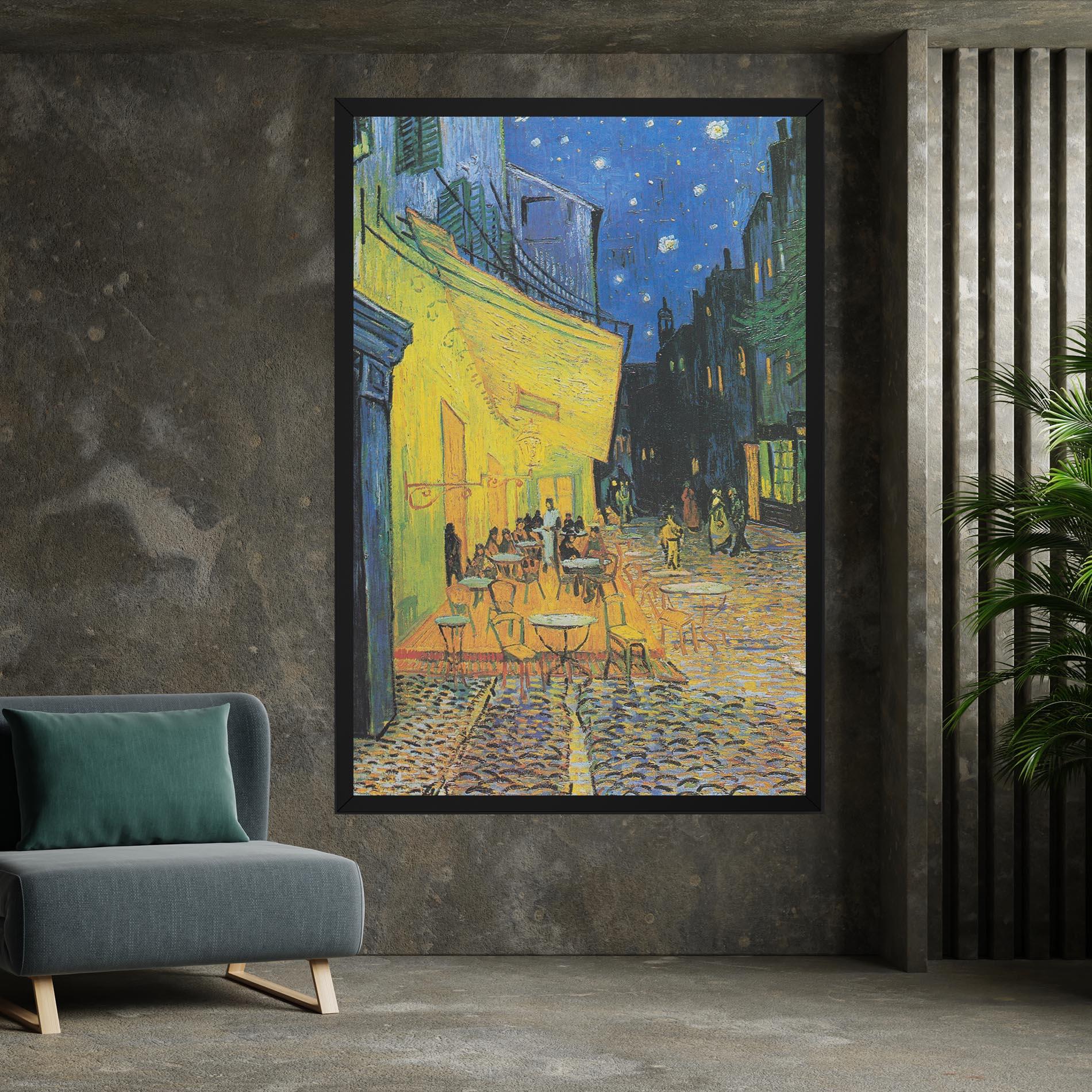 Картина на платно Cafe Terrace At Night mockup 7