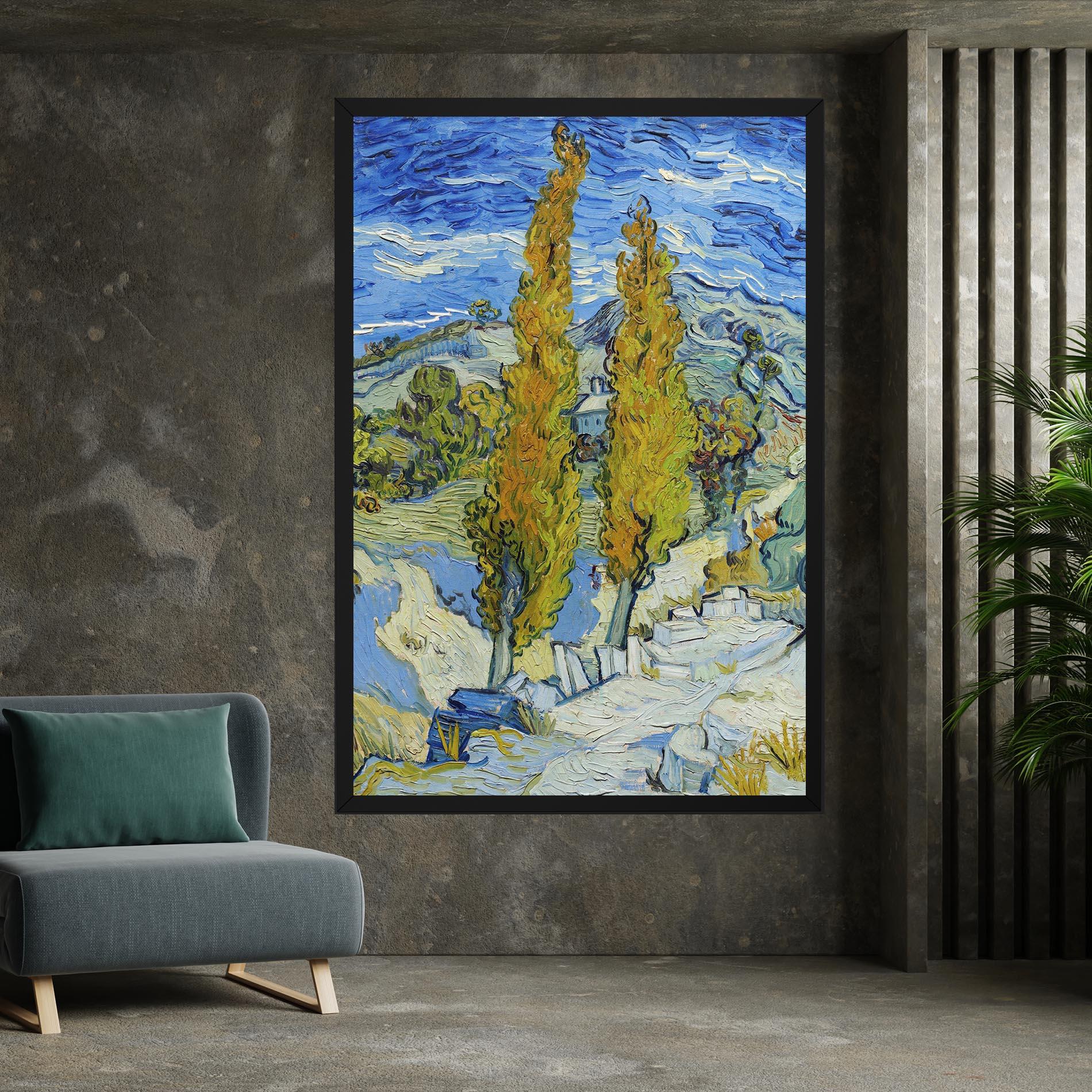 Картина на платно Poplars At Saint Remy mockup 7