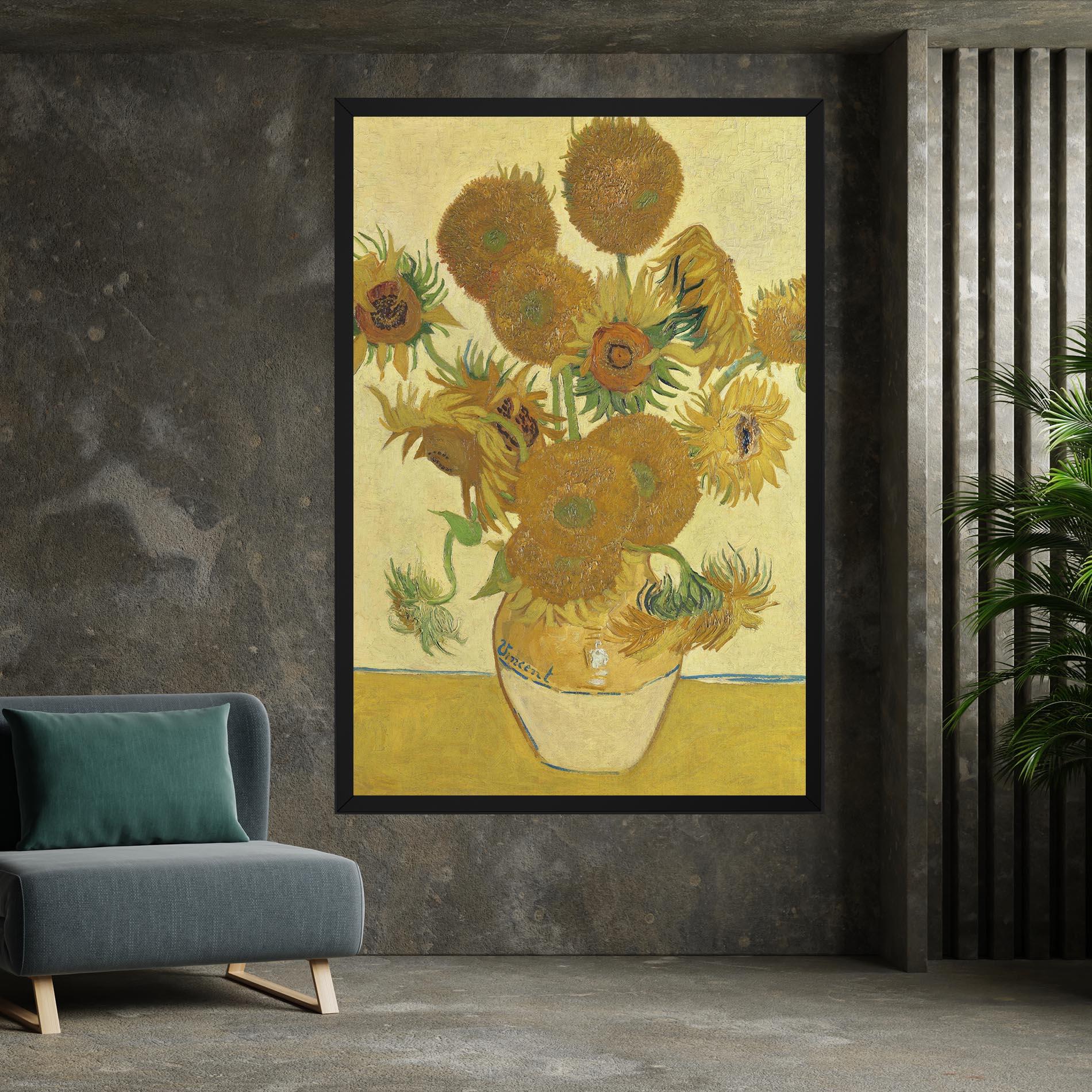 Картина на платно Sunflowers Vase Art mockup 7