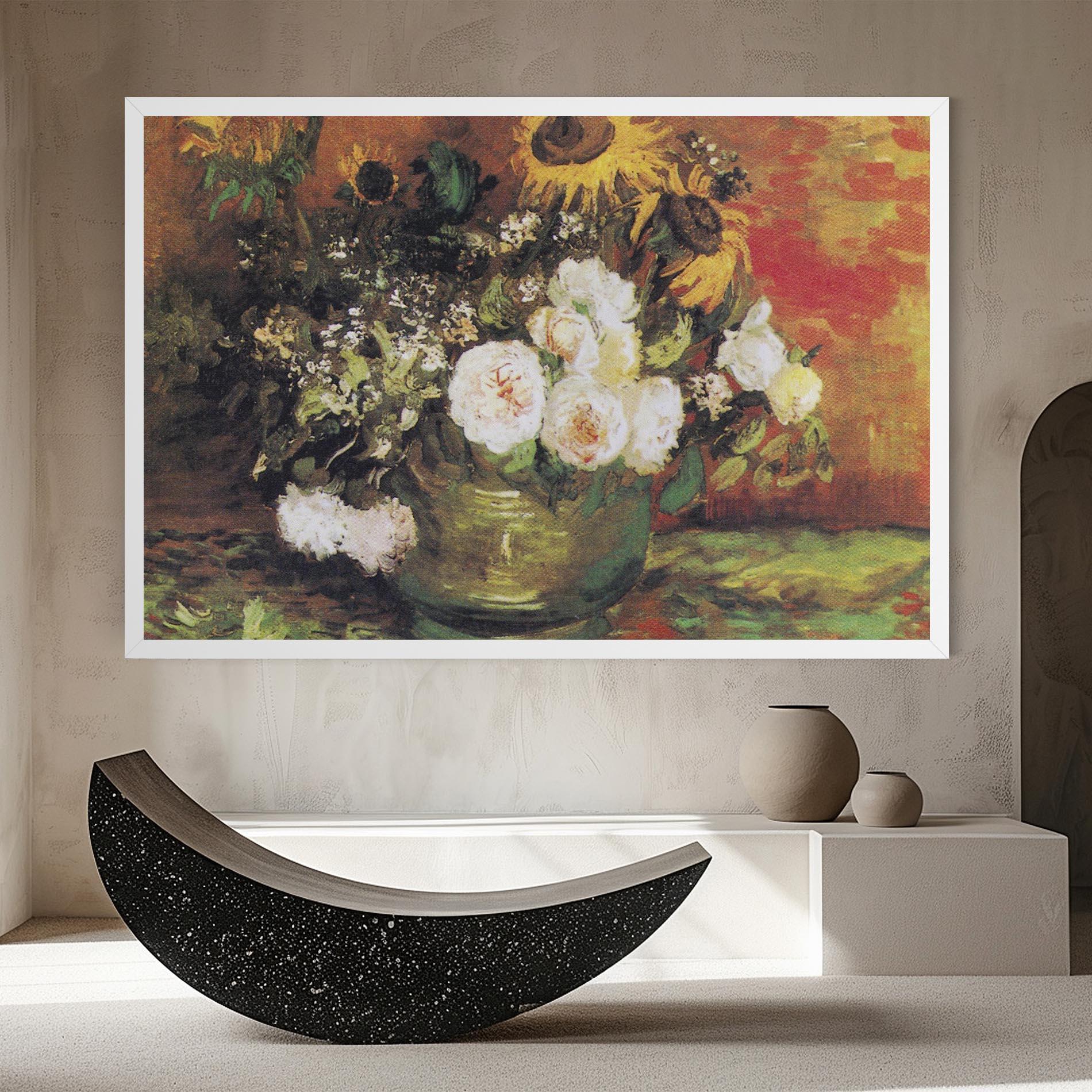 Картина на платно Bowl With Sunflowers mockup 8